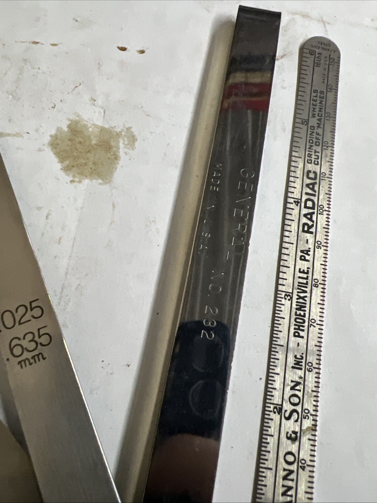 General Tool No 232 6″ Feeler Gauge .002 – .025 NOS