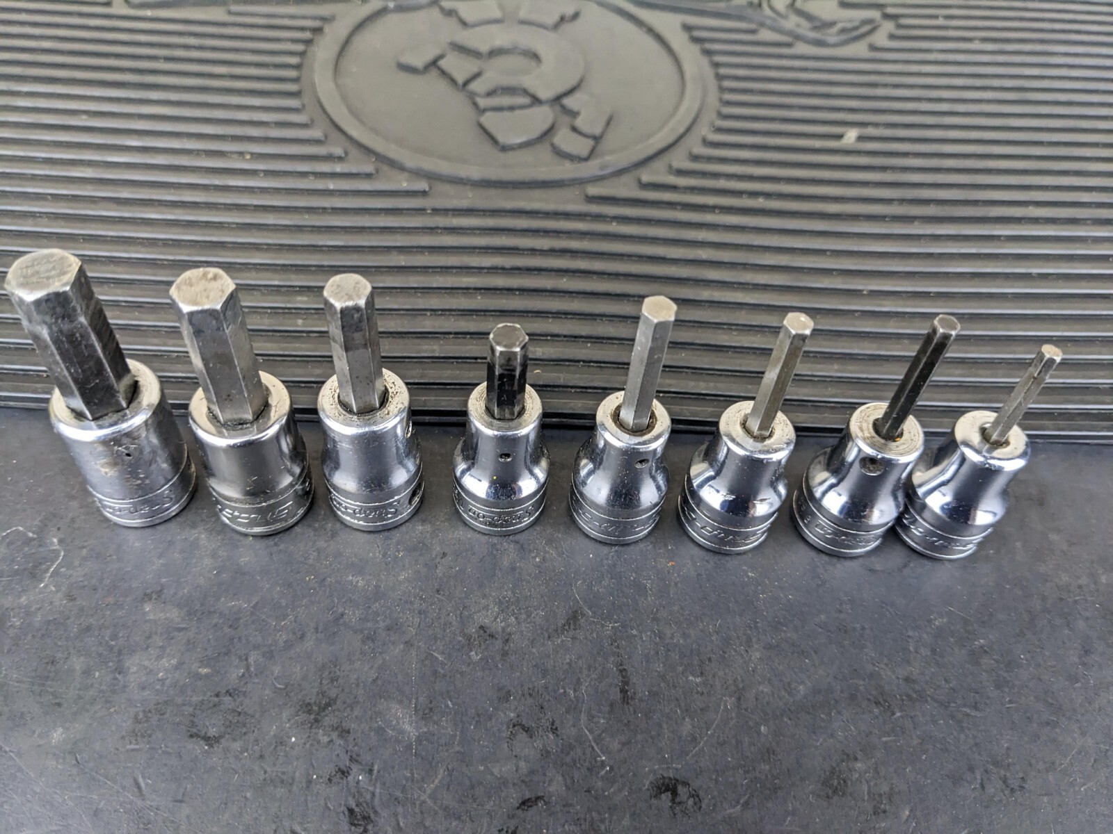 #az201 Snap On 3/8″ Drive Standard Hex Bit Socket Driver Set 208EFAY 1/8 to 3/8″