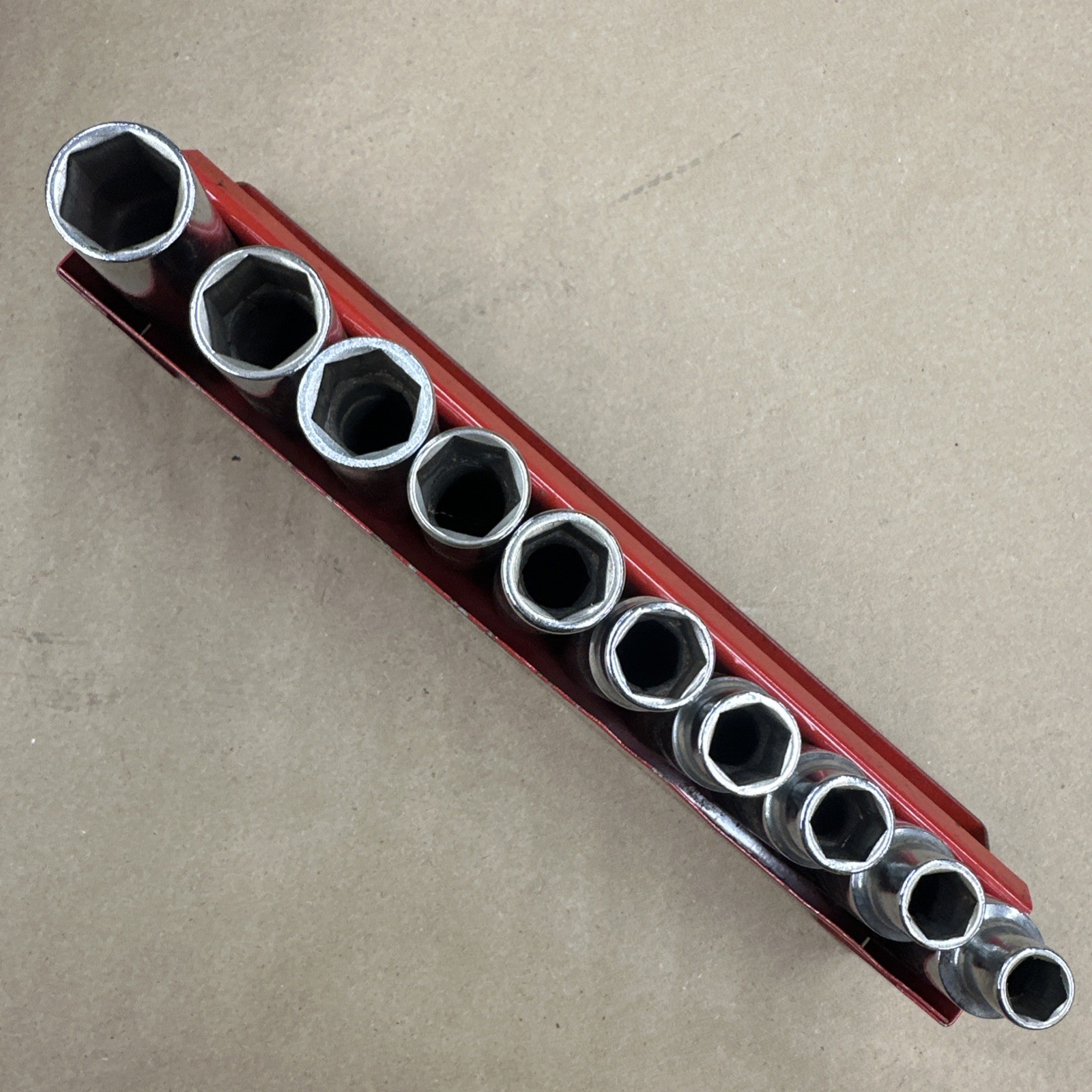 Mac Tools 10-PC. 1/2” Drive Metric Deep Socket Set – 6-PT. 10-19mm USA Made