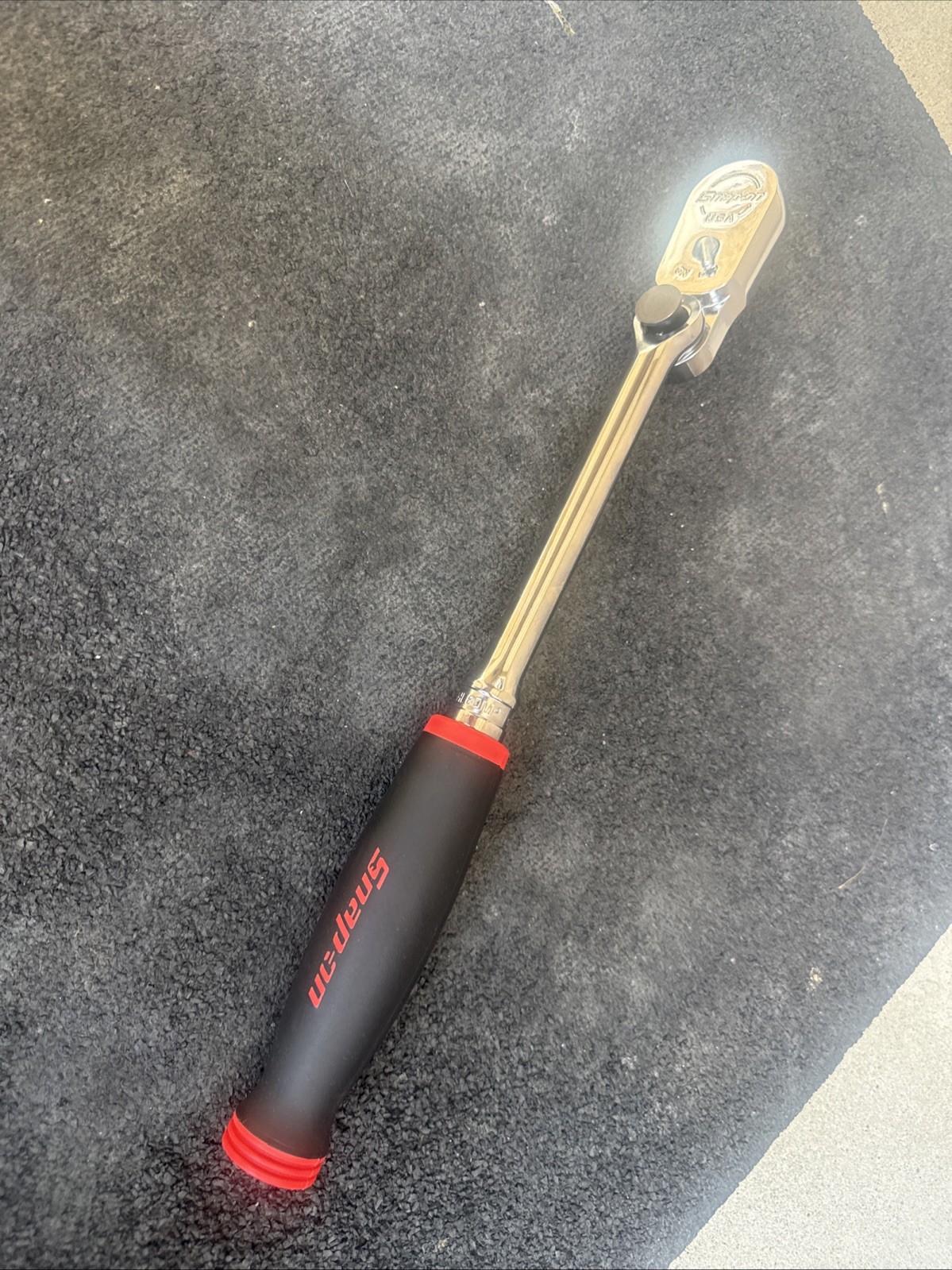 For Snap-on Tools NEW RED 3/8″ Soft Grip Long Multi-Position Ratchet FHL80MP