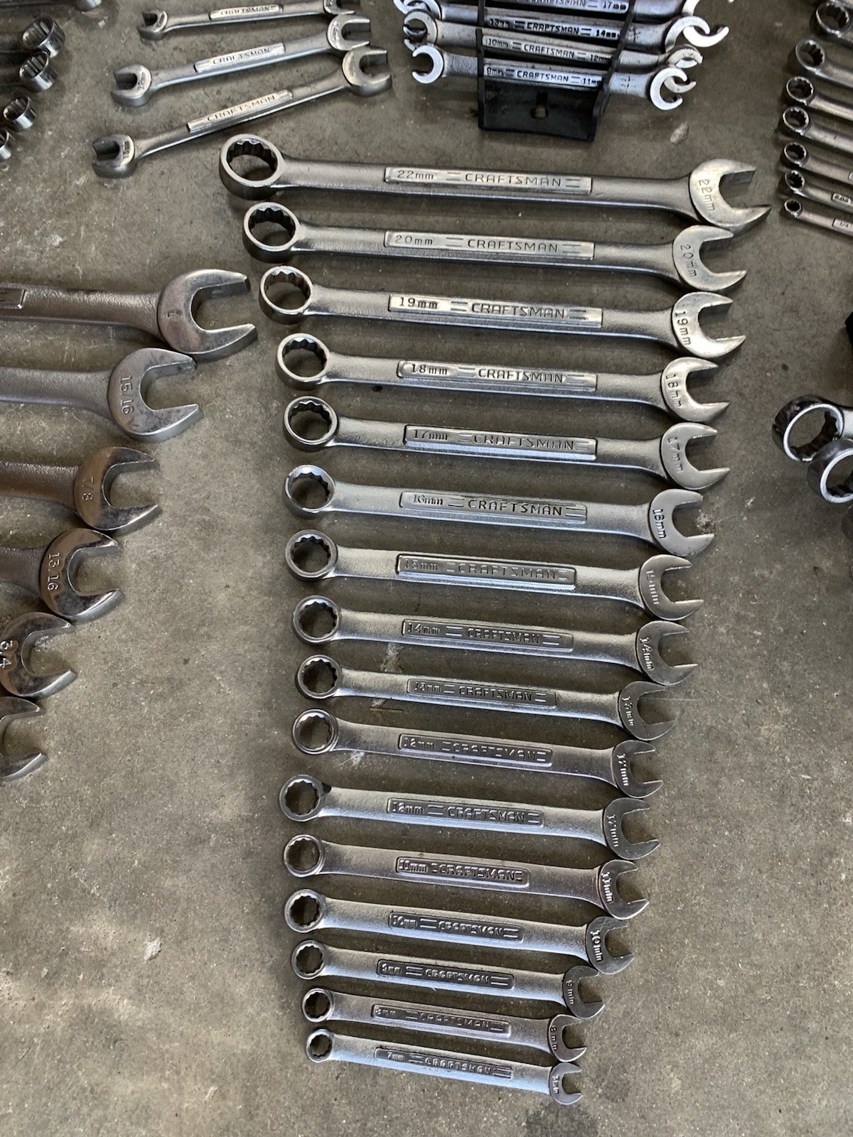 100% USA Craftsman Massive Tool Lot 13 COMPLETE WRENCH SETS SAE & Metric 196Pc