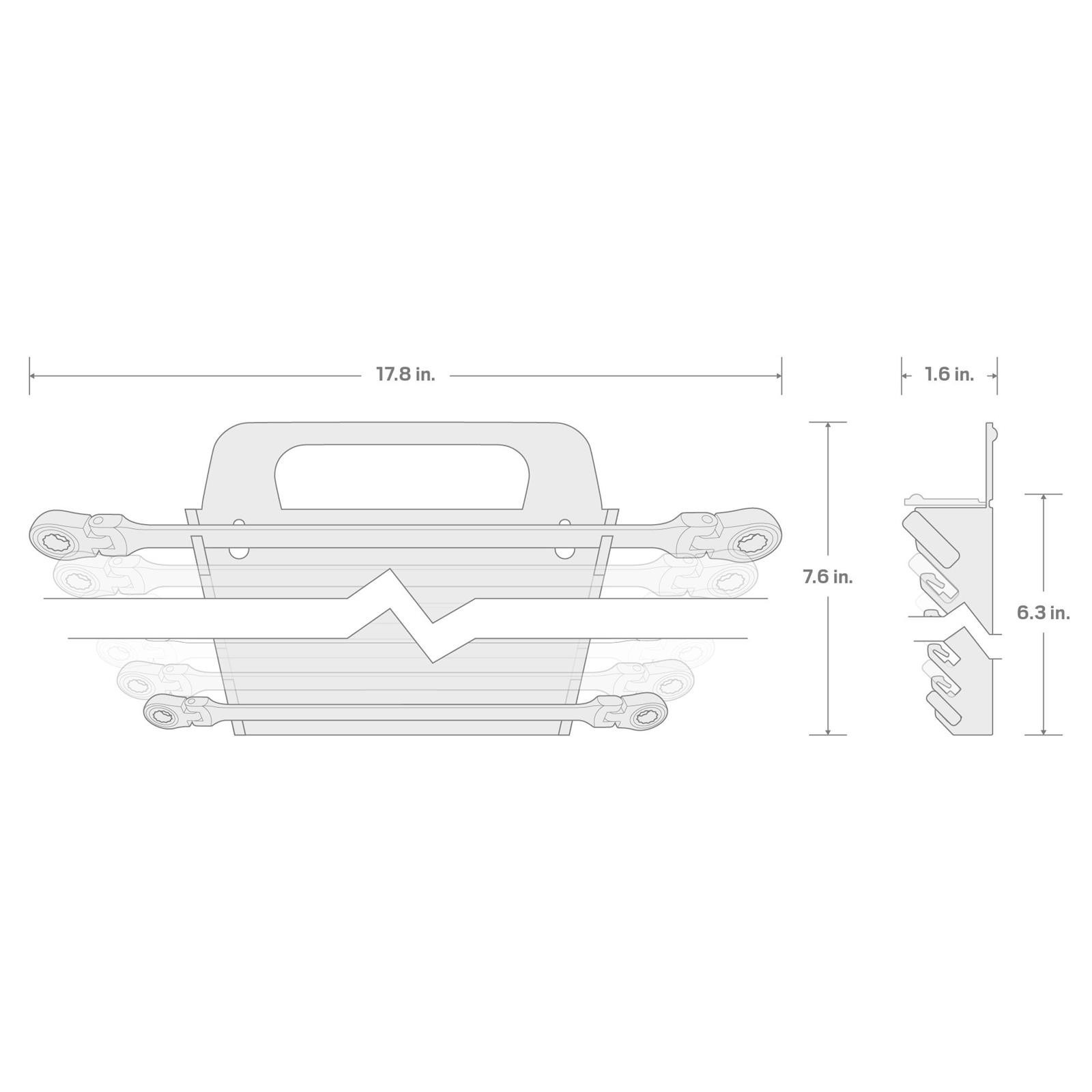 Tekton WRB96201 Long Flex Head 12-Point Ratcheting Box End Set