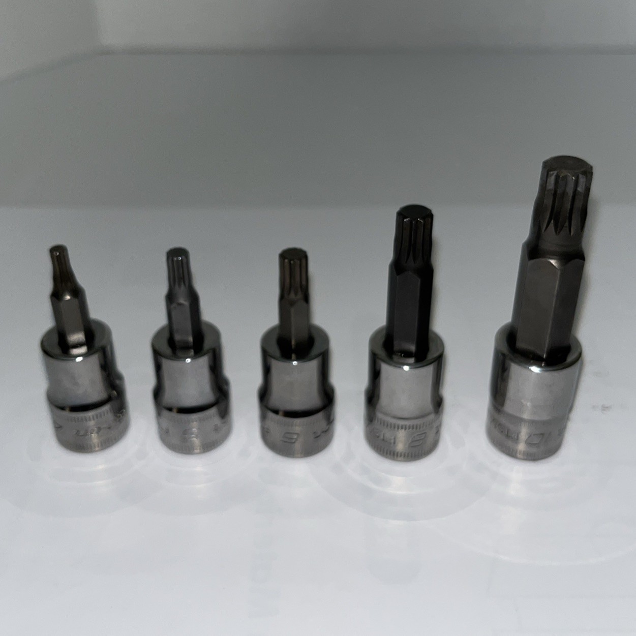 Snap-On Tools Made In USA 5pc Metric 4mm-10mm Triple Square Socket Set 3/8 Dr