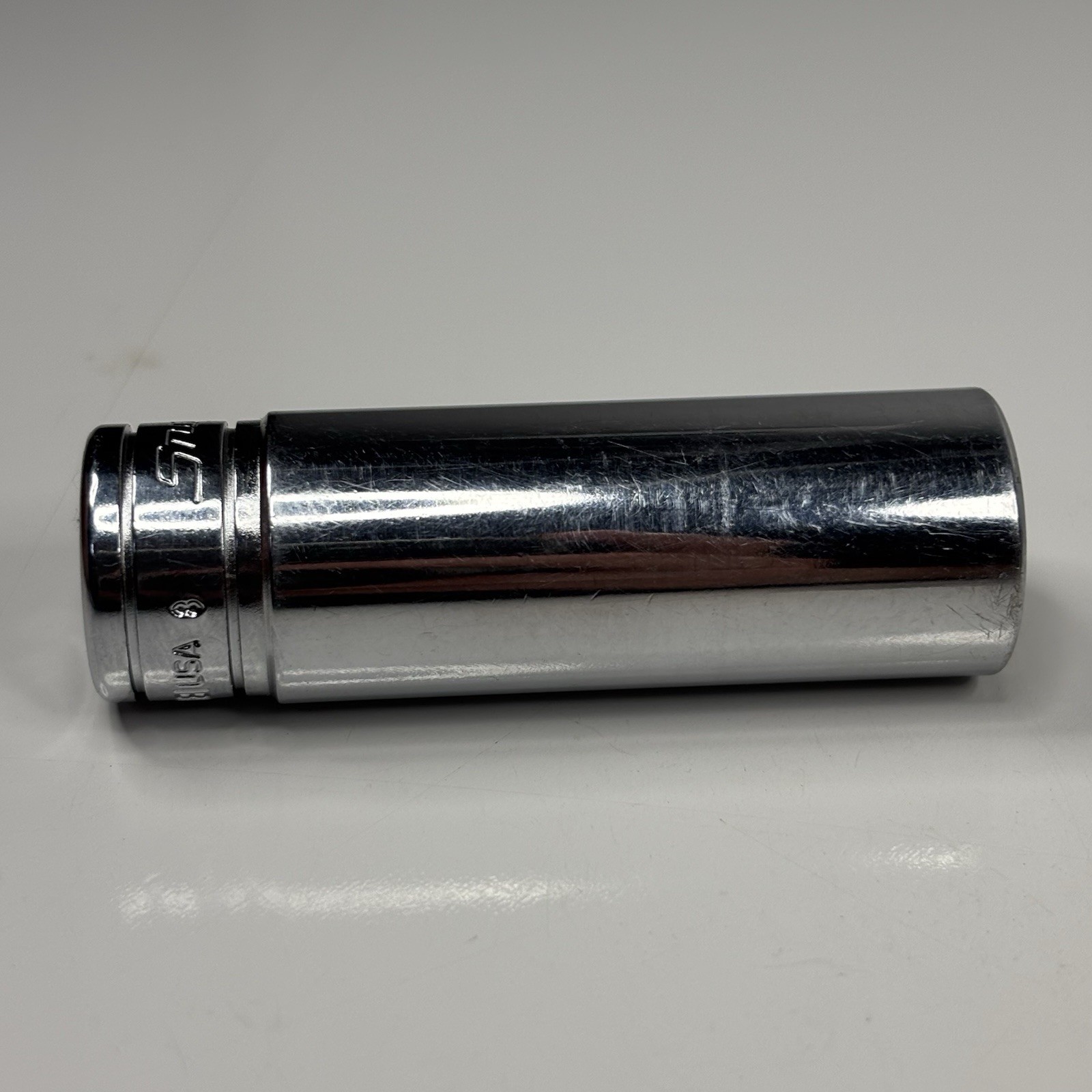 Snap On Tool SF181 3/8 Dr 12Pt SAE 9/16 Flank Dr Deep Chrome Socket USA 1998