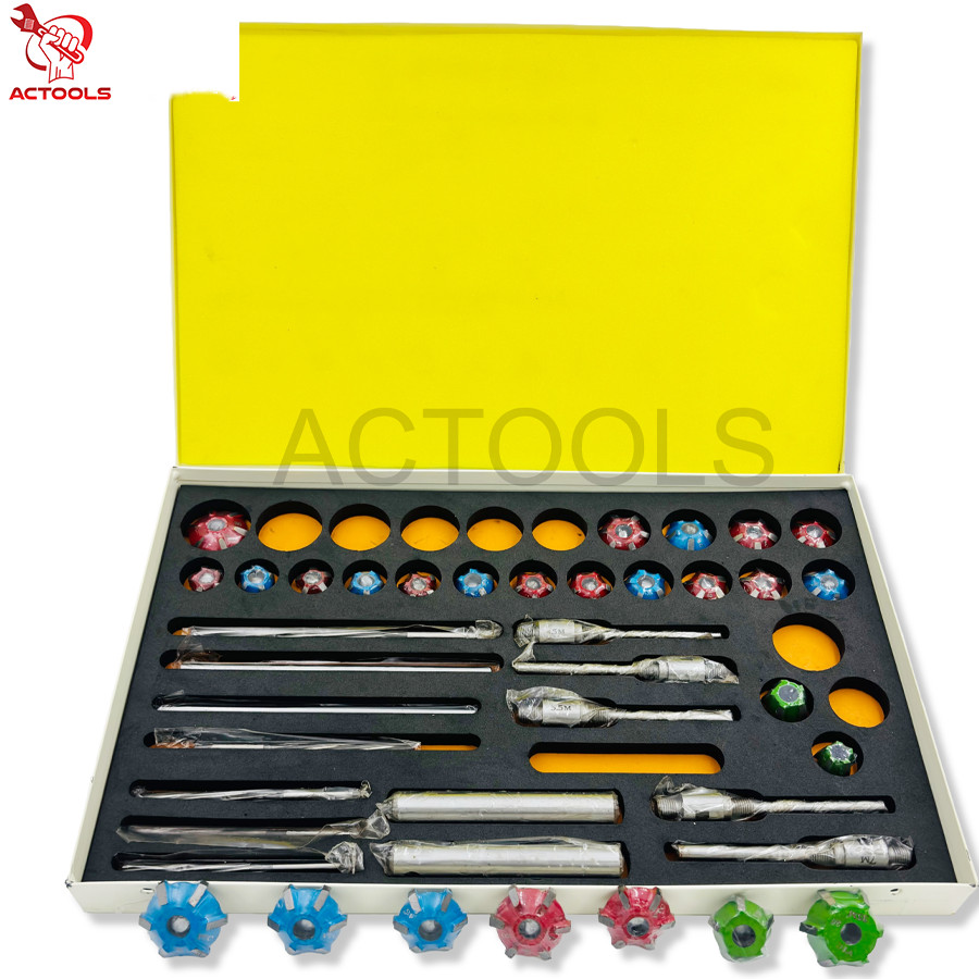 39 pcs Valve Seat Carbide Tipped Cutter Set For Vintage & Modern Car & Bikes