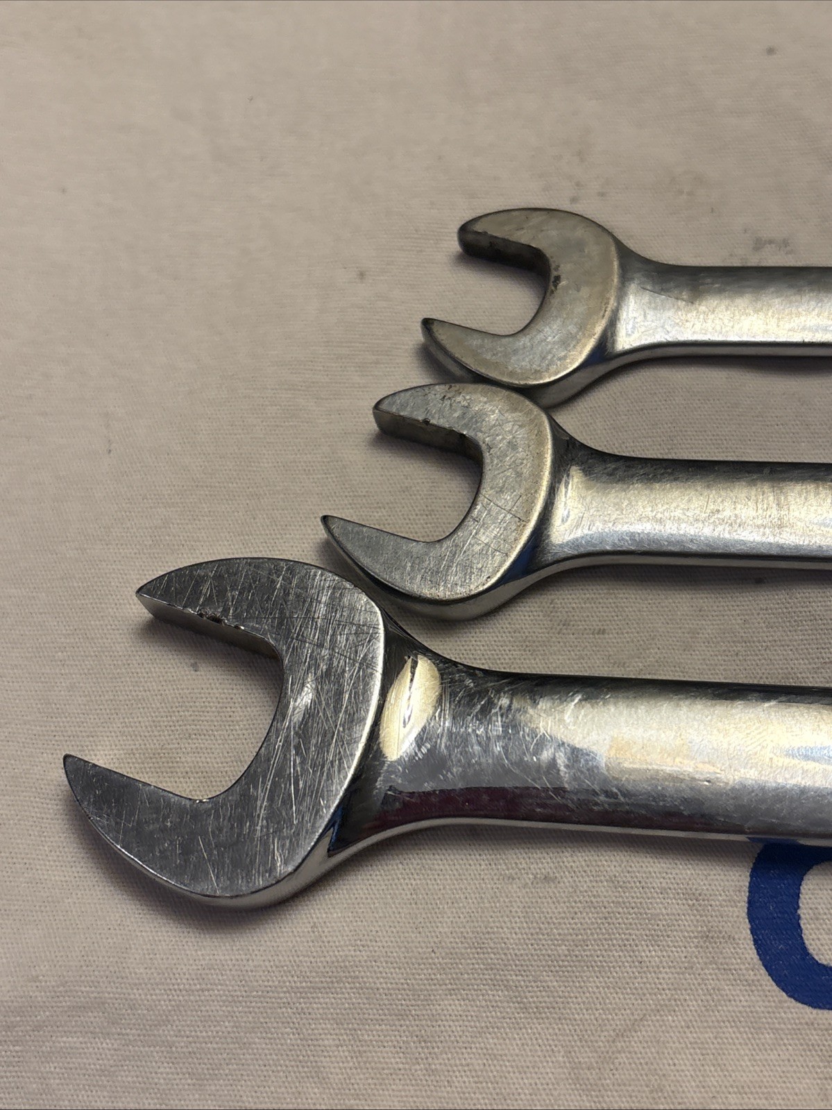 1991 Snap-on Tools USA 3pc Combo Wrench Set OEX16A 1/2″ OEX18A 9/16″ OEX24A 3/4″