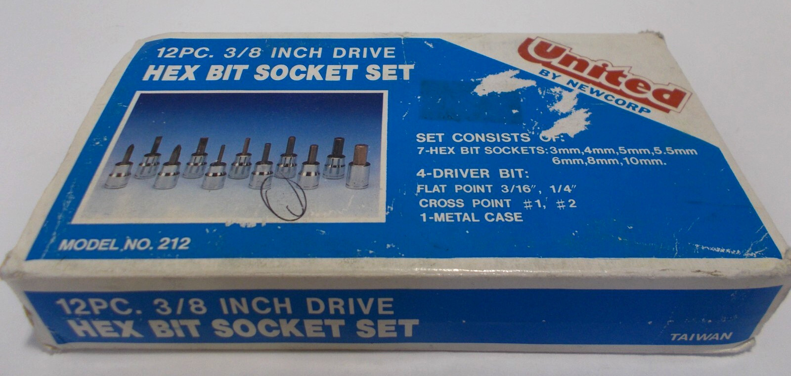 7 Hex Bit Sockets 4 Driver Bits & Case 12 Piece 3/8″ Drive – United by Newcorp