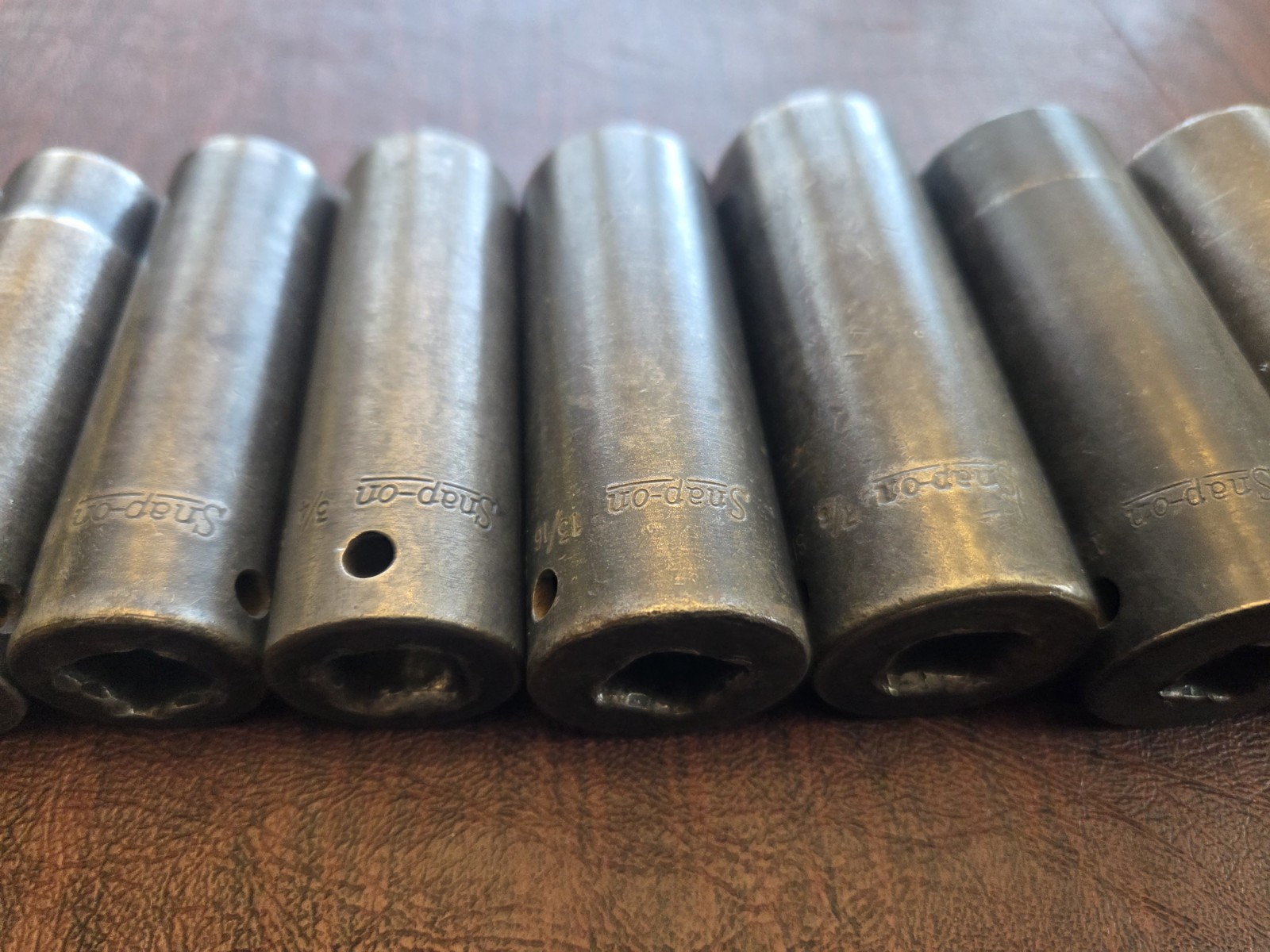 Snap On Tools Large 13 Piece Deep SAE 6 Point Impact Socket Set 7/16″ TO 1-1/4″