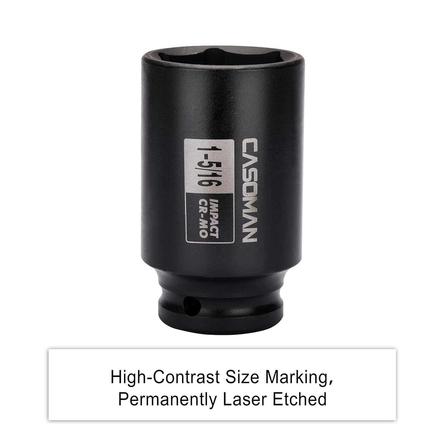 High-Torque 1/2-Inch Drive Deep Impact Socket – 1-5/16» SAE, Easy Read Markings