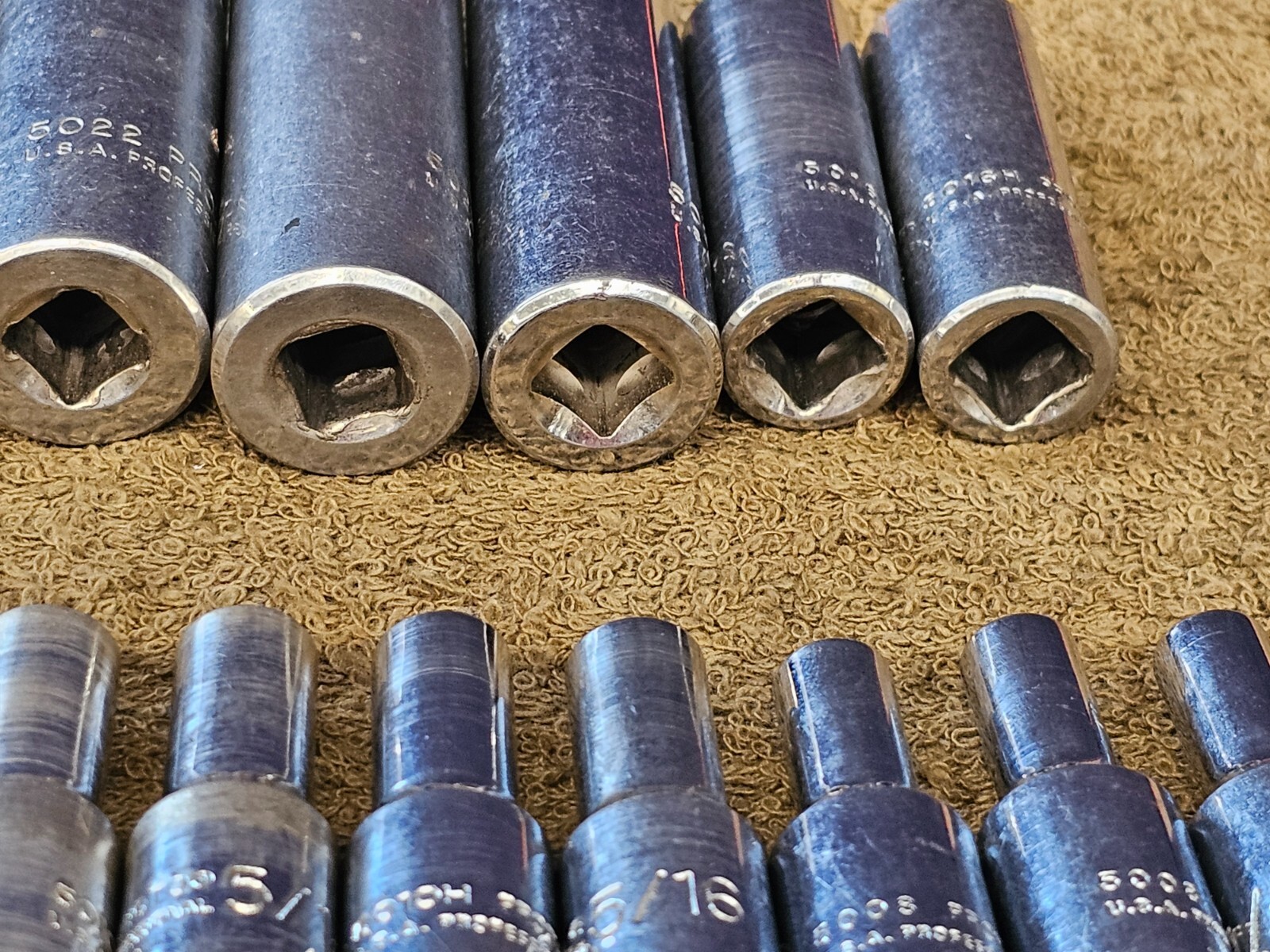 21 Proto Professional Deep Well Long Socket 3/8″ Drive Set Sae 7/8″ 1/4″ 5024H