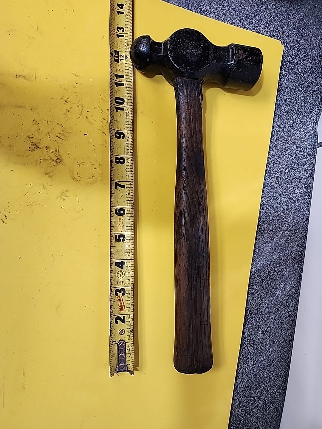 2-Vintage Ball Peen Hammers 24oz & 16oz. Original Handles (Actual Wt 36oz & 20oz