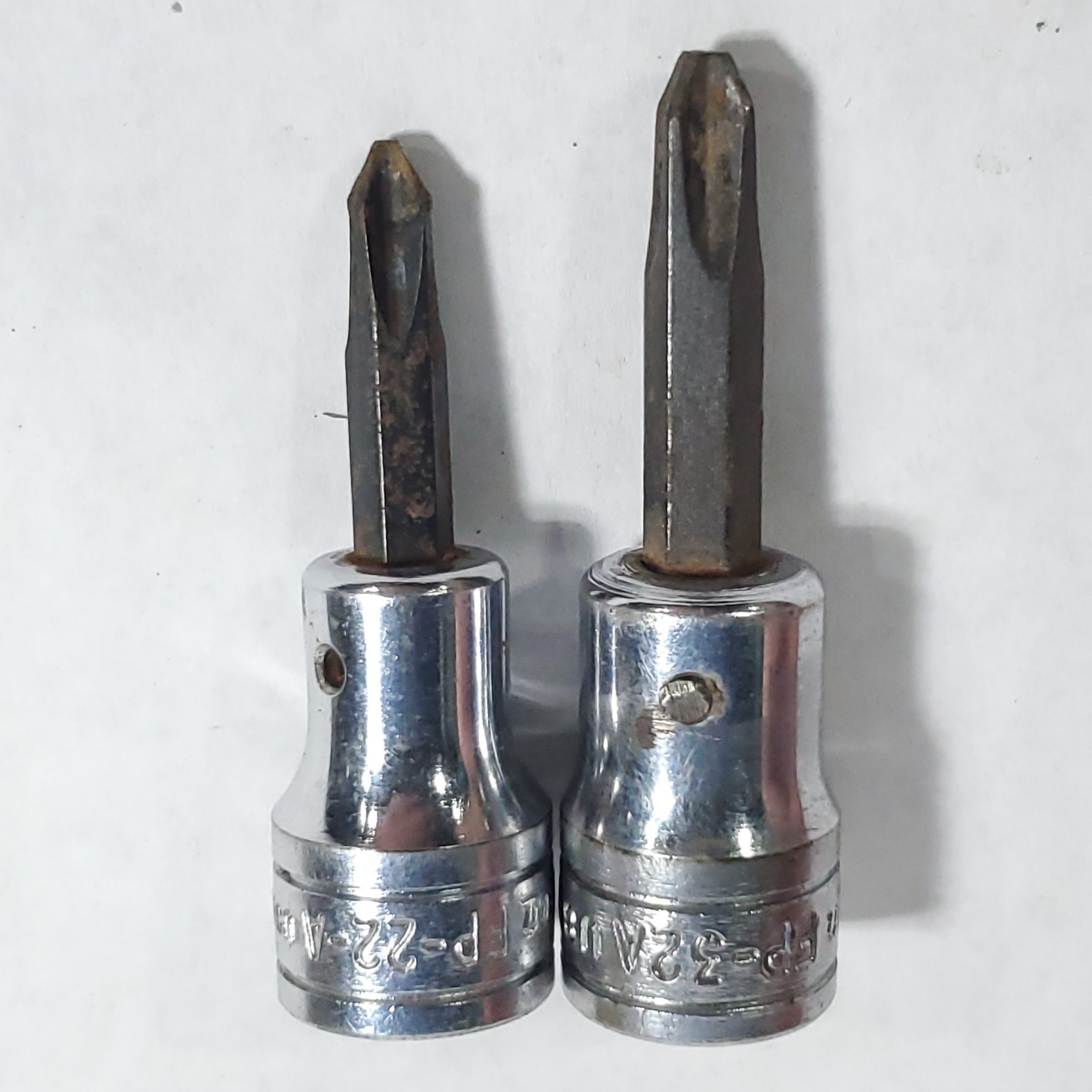 Lot of 2 Snap-on 3/8″ Drive Phillips Socket Bits #2 FP-22 #3 FP-32