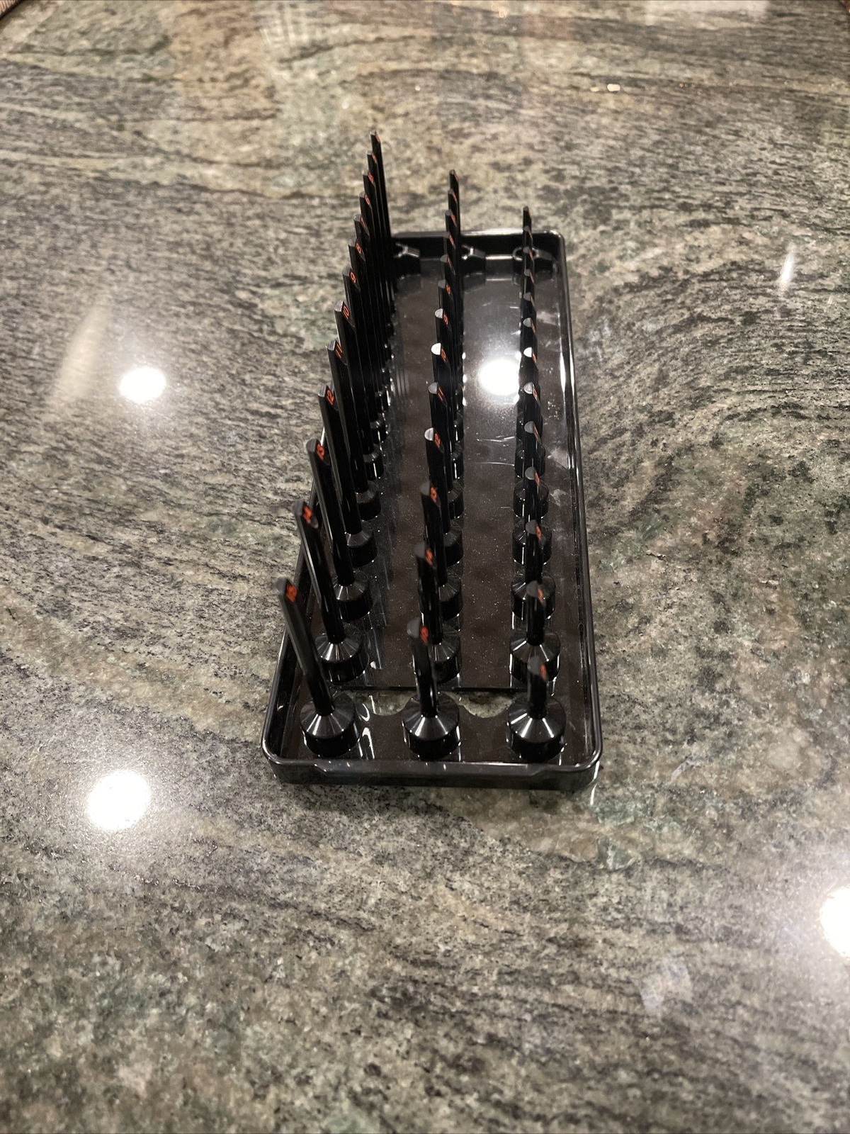 Snap On ka143metbk 1/4″ metric 3 row post socket tray black