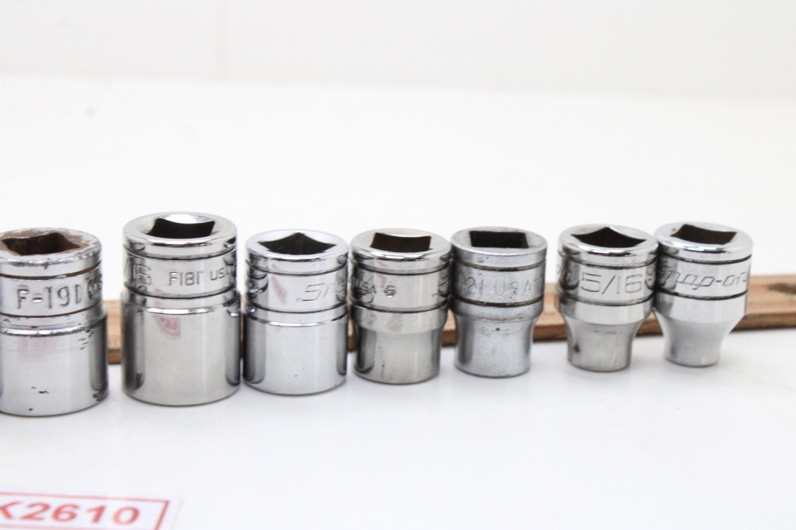 Snap-on F081 – F281 1/4-7/8″ 3/8″ Drive 12 Point 12 Piece SAE Chrome Set USA
