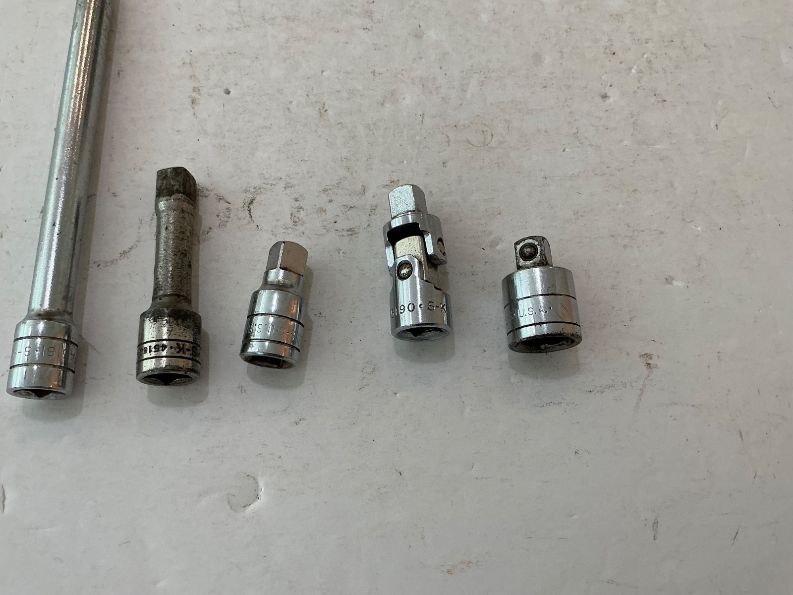 S-K tools 5 pc extension, universal, adapter set 3/8″ dr all for $25 USA made