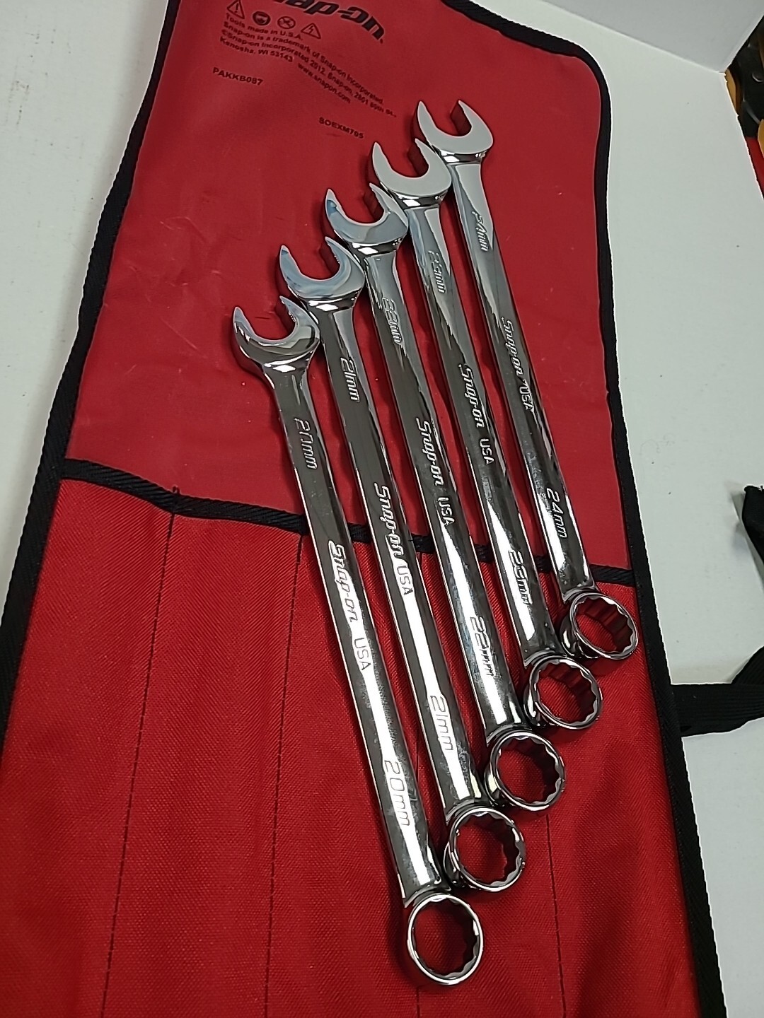 New Snap-on™ Tools SOEXM705 pc 20–24mm 12 Pt Flank Drive® Plus Metric Wrench Set