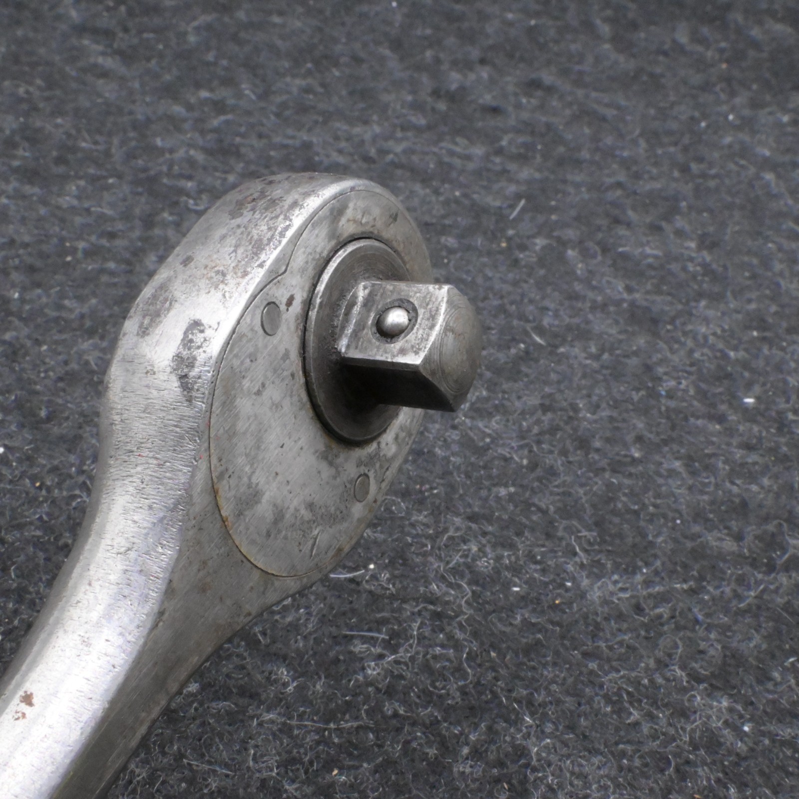 VINTAGE PLOMB PLVMB 5449 1/2″ DRIVE RATCHET PEBBLED Handle FINISH Made In USA