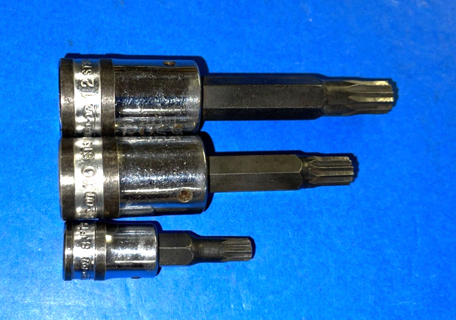 SNAP-ON TOOLS 3 PIECE METRIC TRIPLE SQUARE SOCKET DRIVERS 8MM, 10MM, 12MM