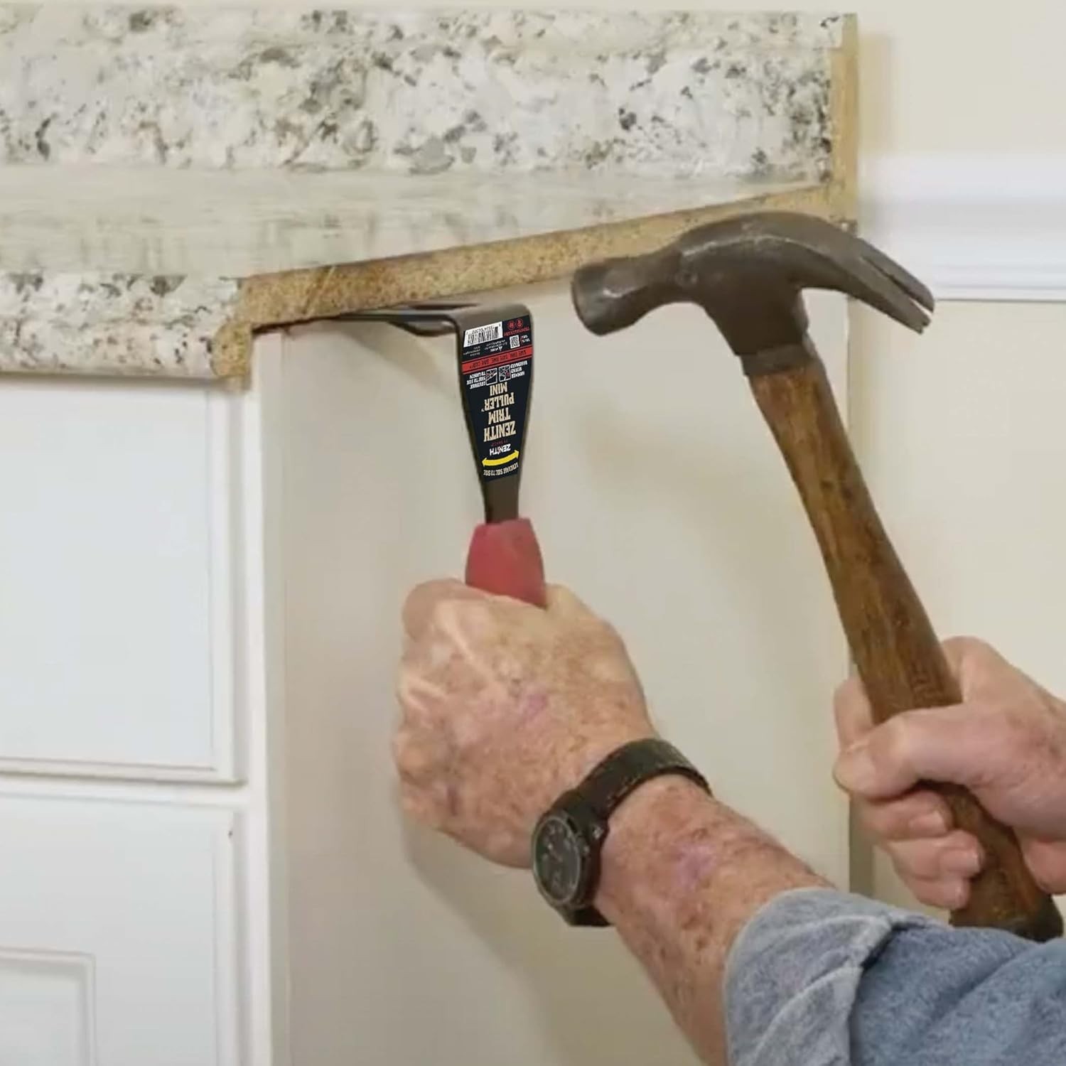 Zenith Trim Puller Mini ZN700051 Compact Pry Bar for Baseboards, Trim Molding