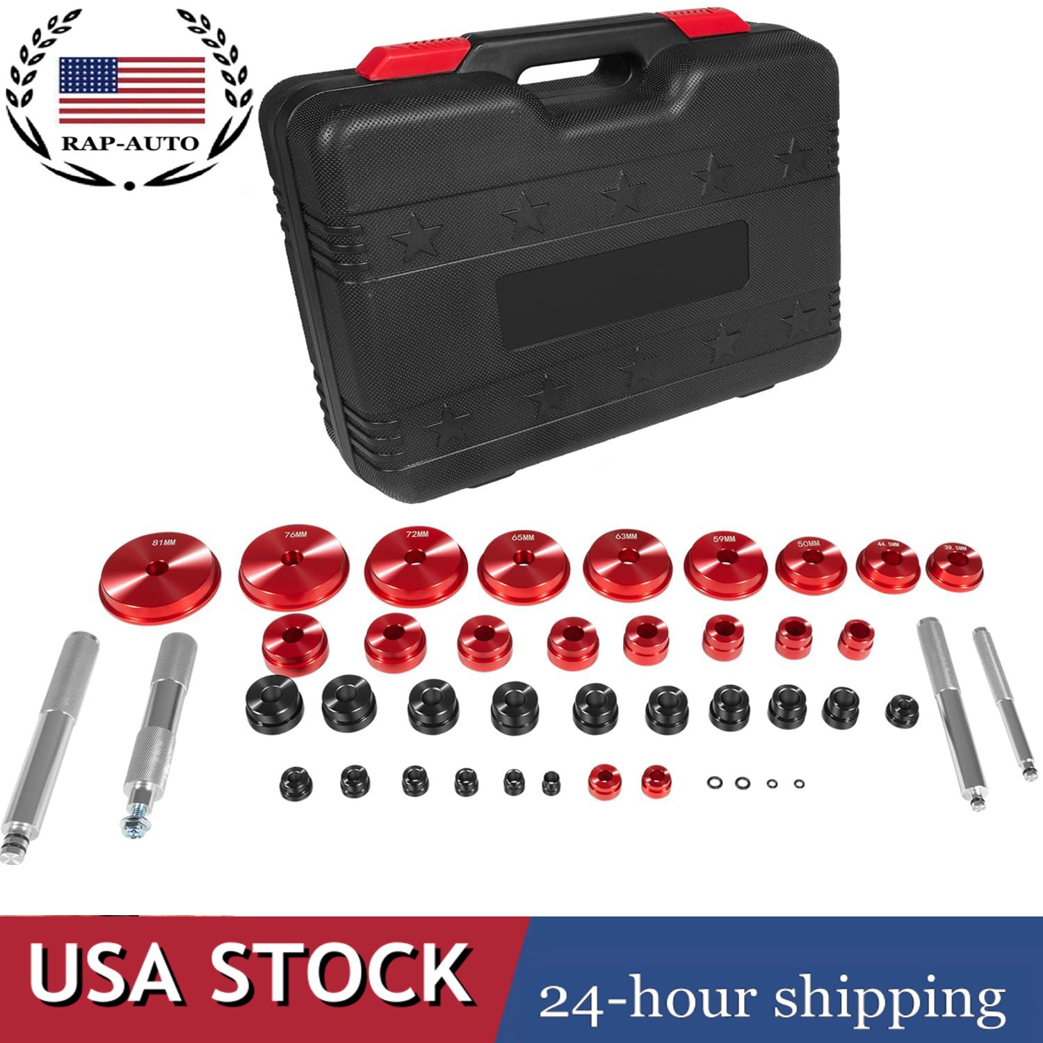43pcs Wheel Bearing Press Kit, Bearing Race & Seal Driver Set for Most Vehicles