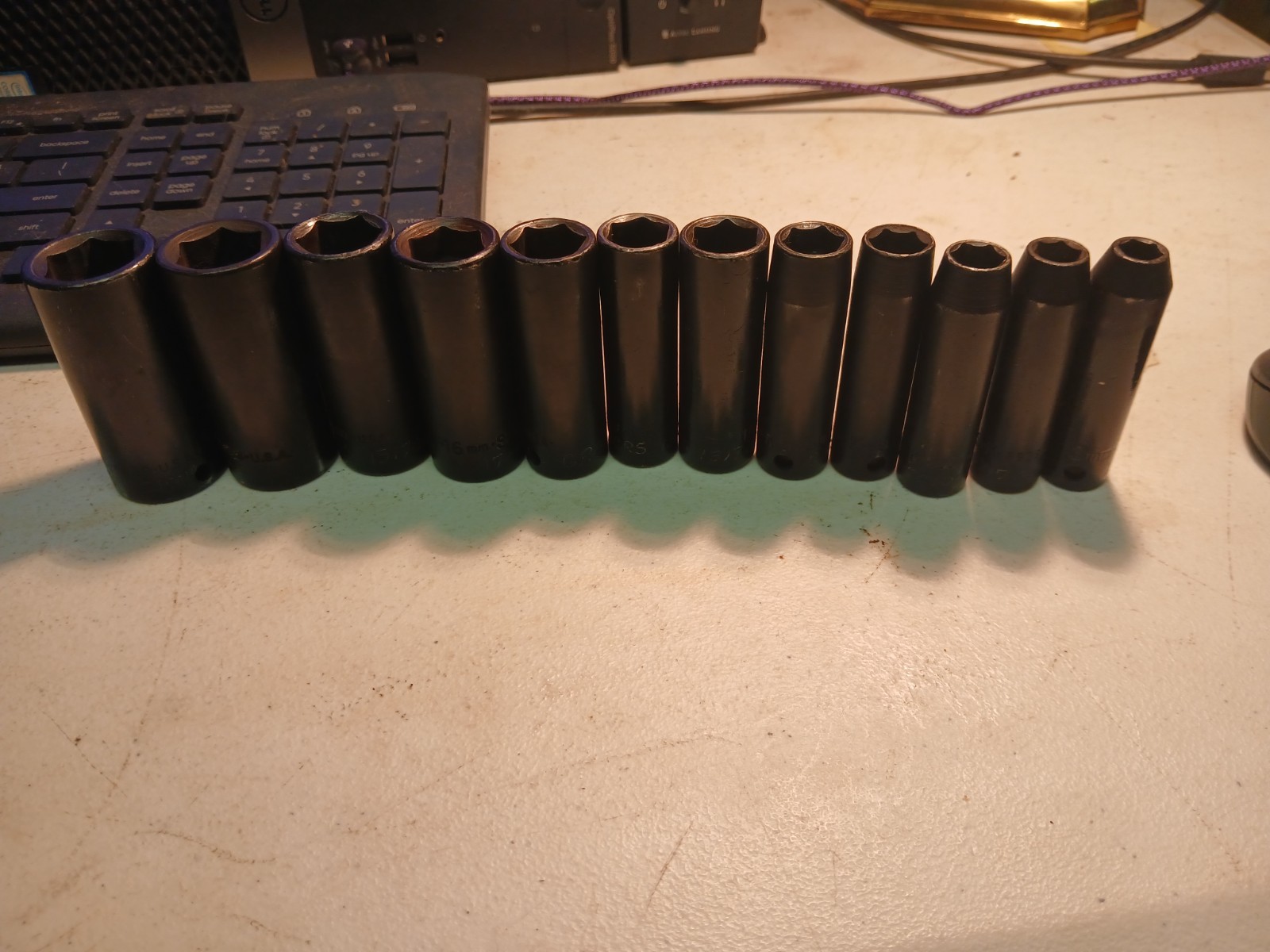 SK Tools 3/8″ Dr 12pc Metric Impact Deep Socket Set 6pt 8mm – 19mm USA