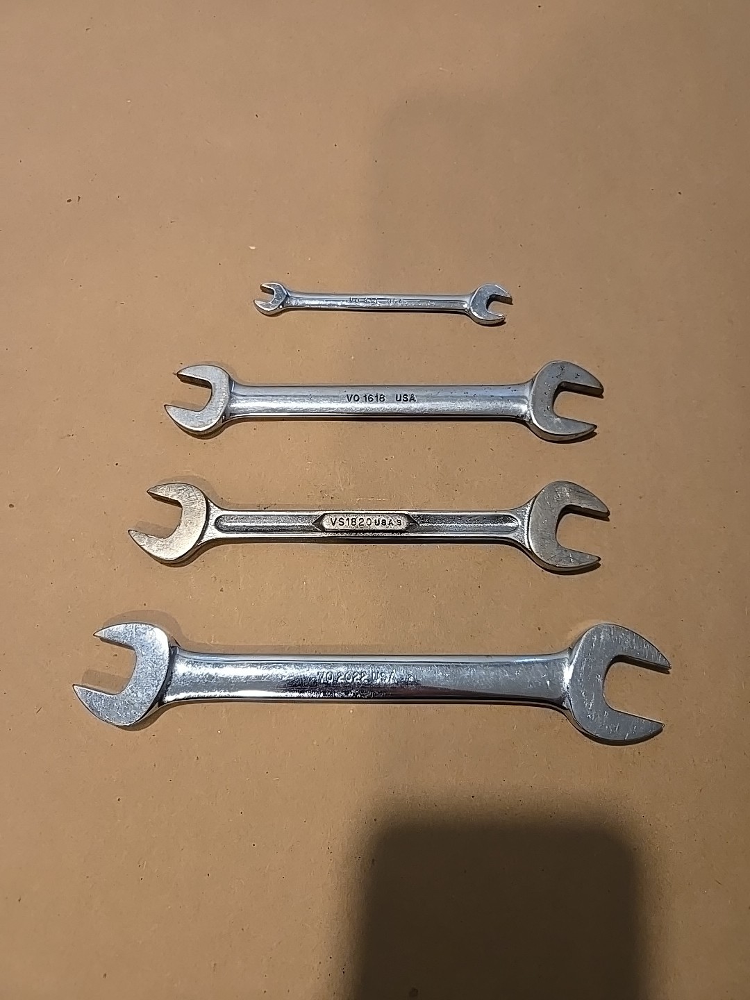 Snap On 1/4″-5/16″,1/2″-9/16″,9/16″-5/8″,5/8″-11/16″ SAE Open End Wrenchs USA