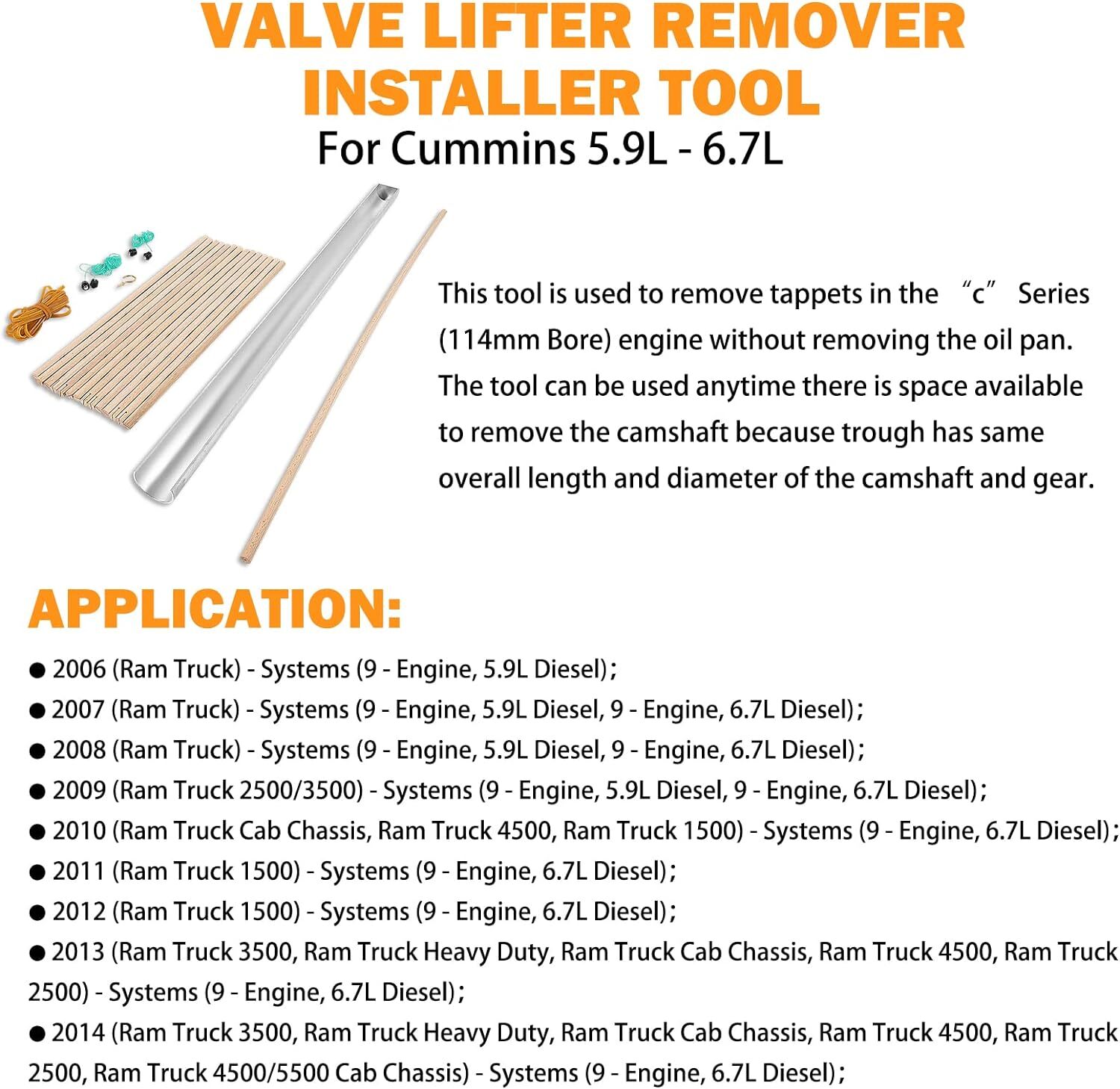 8502A 8502 3822513 Valve Lifter Remover & Installer Tool Fits Cummins 5.9L -6.7L