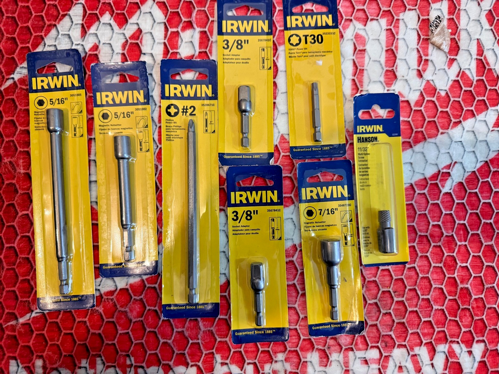 Lot of 8 Irwin Tools driver bits ***NEW SEALED***