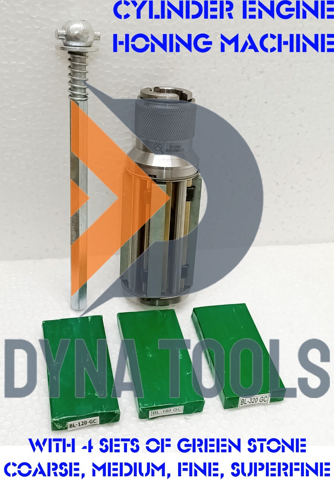 Cylinder Engine Hone Kit 45 TO 65MM Honing Machine +4x Green Stones For Hard Cyl