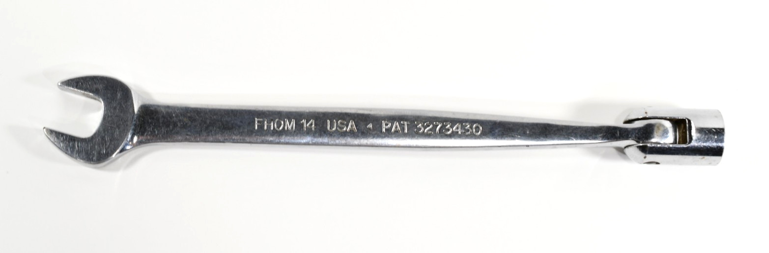 Snap-on 14mm open end flex end Saltus wrennch FHOM14 USA made N801