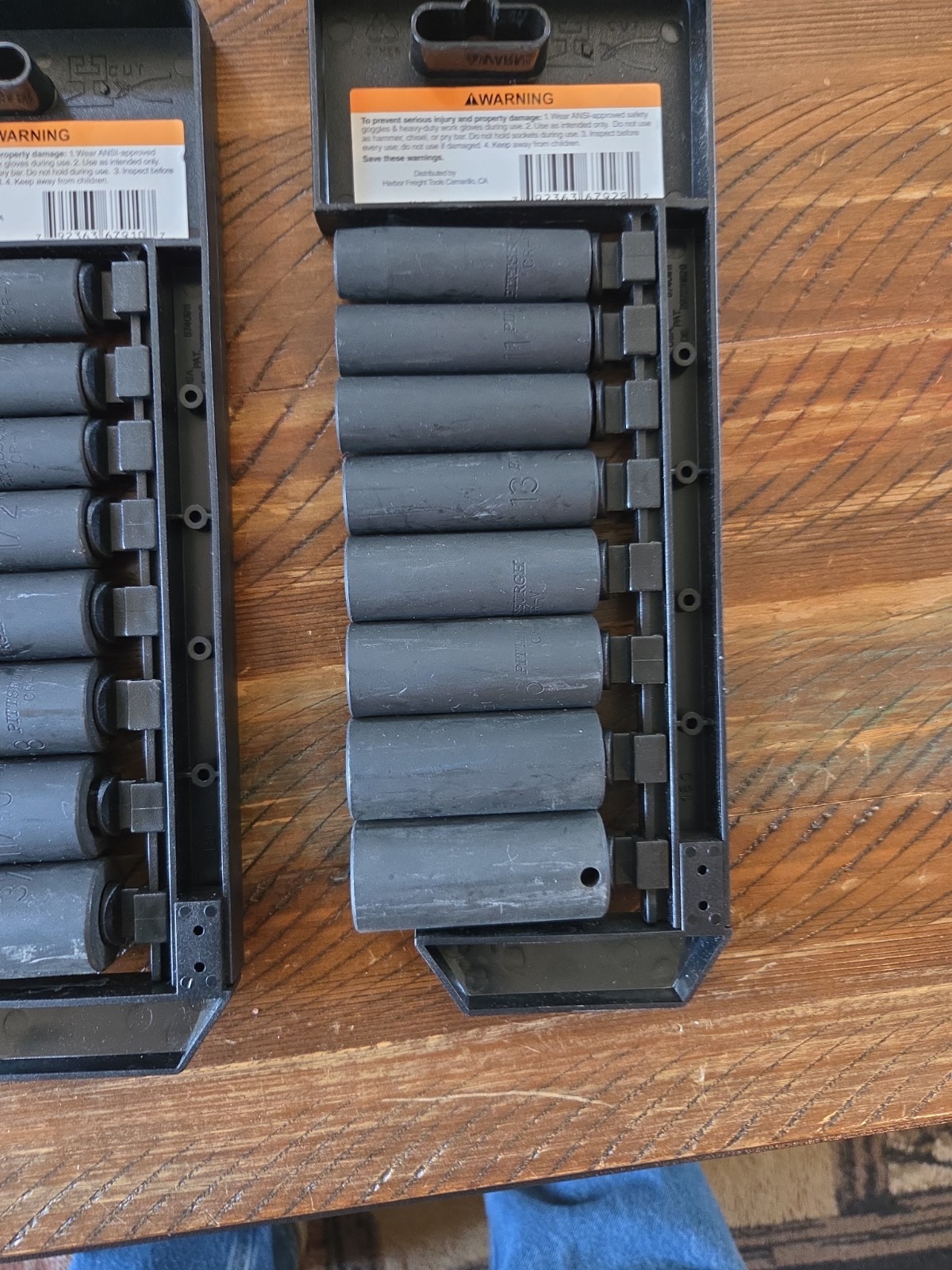 16 PC PITTSBURG 3/8″ DRIVE DEEP WALL IMPACT SOCKET SET. 67910&67928. PRE-OWNED