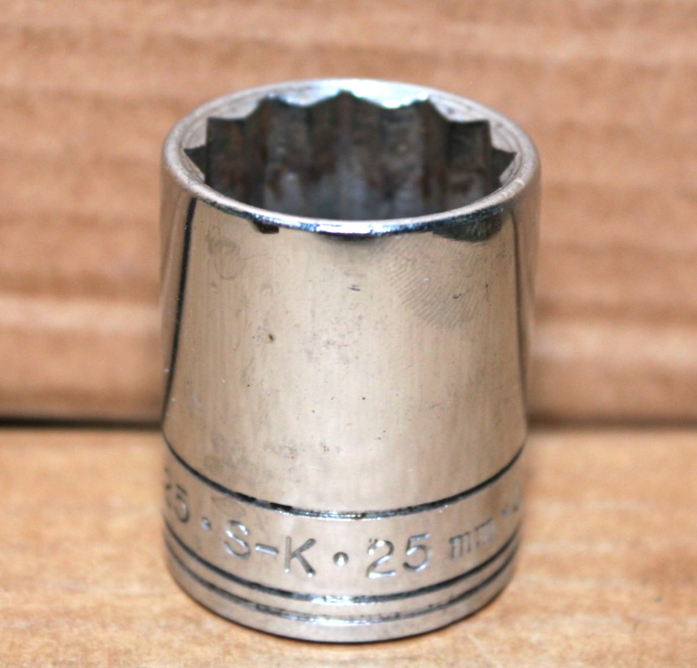 SK 40325 1/2” Drive 25mm 12 Point Chrome Socket MADE IN USA