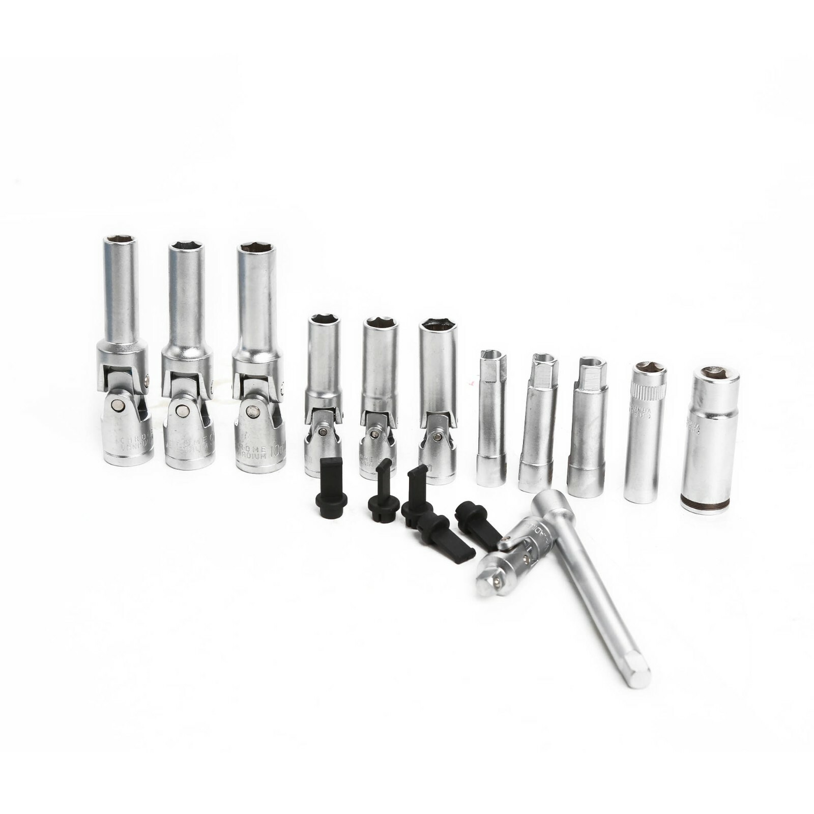 18 PC 3/8″ 1/4″ Drive Glow Plug Removal Socket Set PSG Thin Slotted Tool Kit