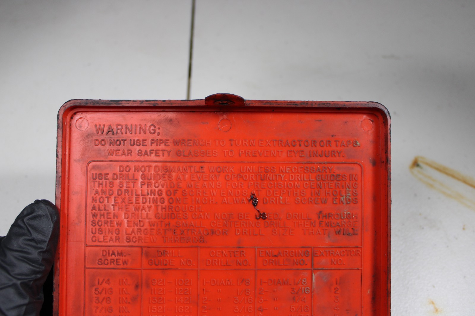 Vintage Blue Point Snap-On Screw Extractor Set No. E-1020 Complete in Case
