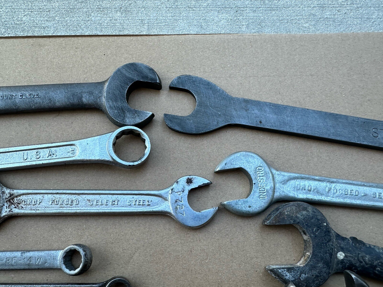 Vtg USA Combo Wrench Mixed Lot SAE Metric 6pt 12pt Deere Shelley Specialty Etc