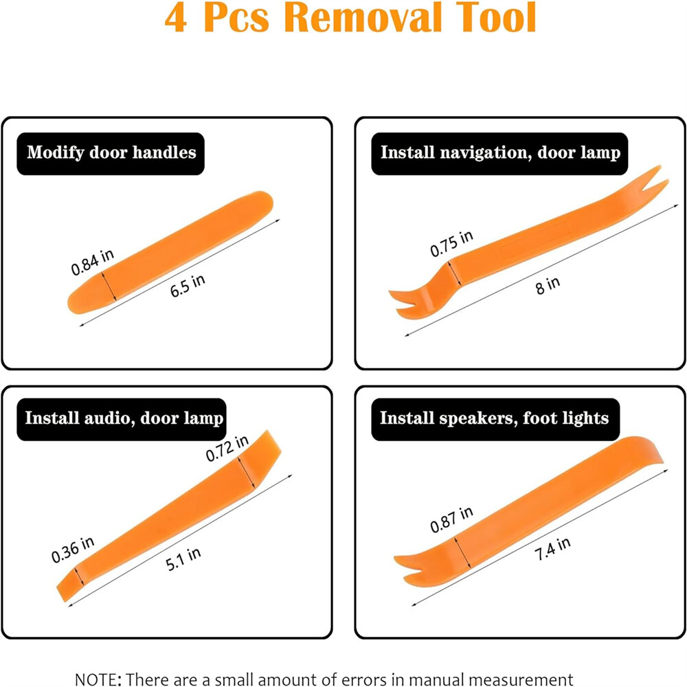 4pcs Car Trim Removal Tool Panel Door Dashboard Fastener Remover Pry Set USA