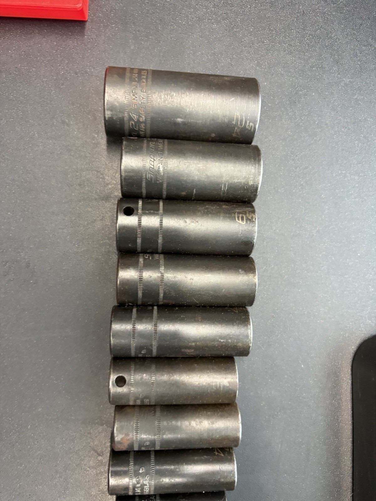 Snap-on 14pc 3/8″ Drive Deep Impact Socket Set Metric 6pt 8-19, 21, 24MM