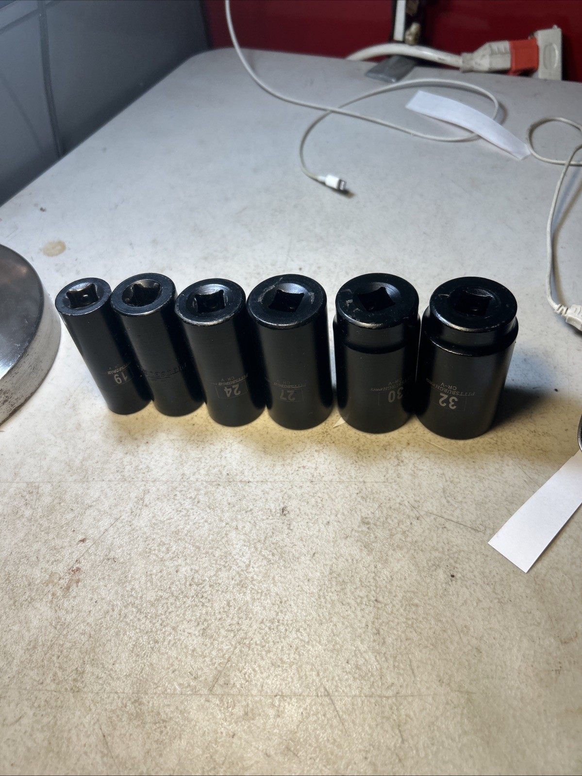 Pittsburgh Pro CR-V – Lot Of 6 Deep Impact Large Metric Sockets, 1/2″ drive