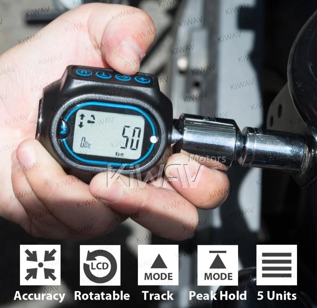 3-200 Nm Digital Display Torque Wrench Adapter 1/2 3/8 1/4 Drive Audible Alert ε