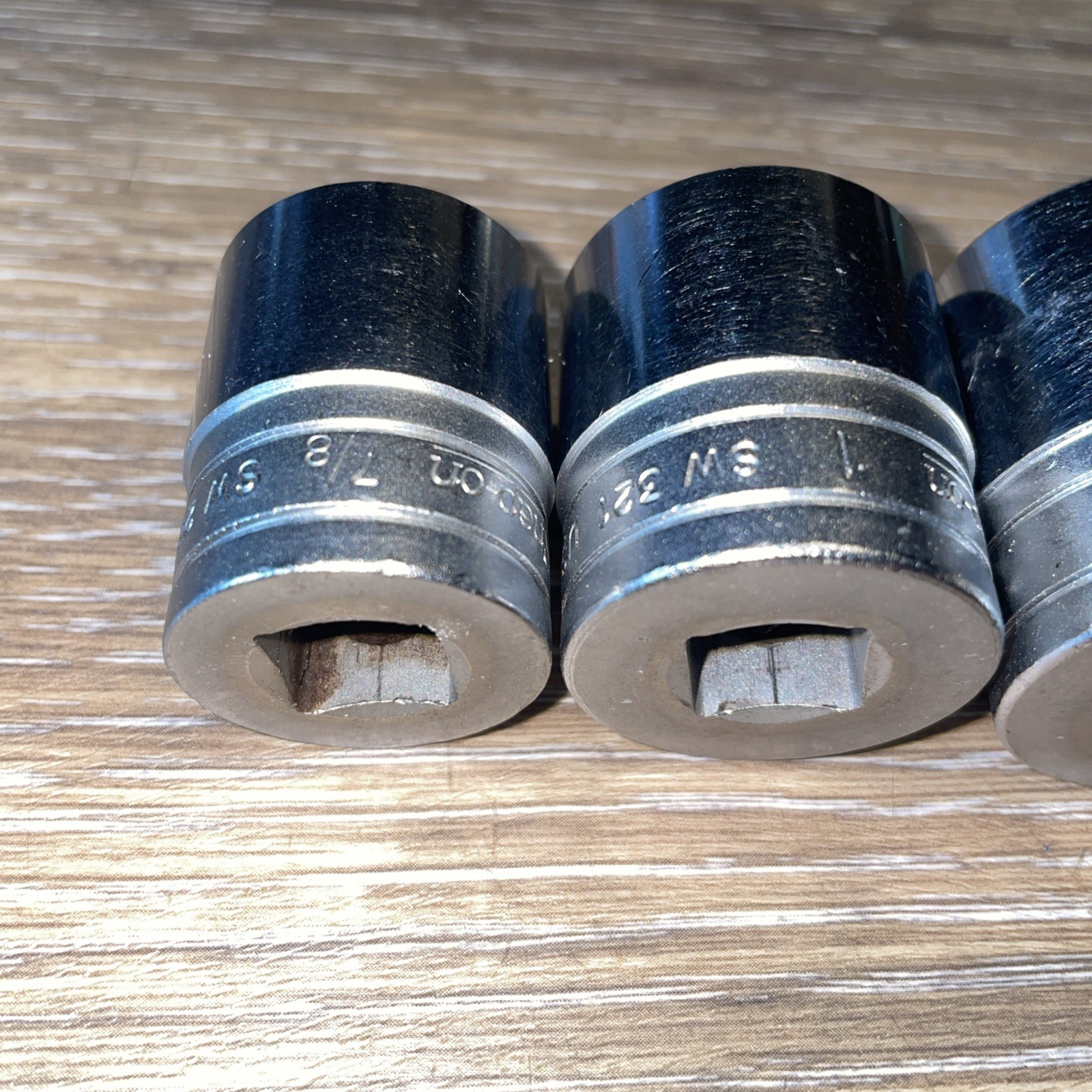 LOT Of 4 Snap-On 1/2″ Sockets SW 12 Point SAE Set Of 4 Pieces.