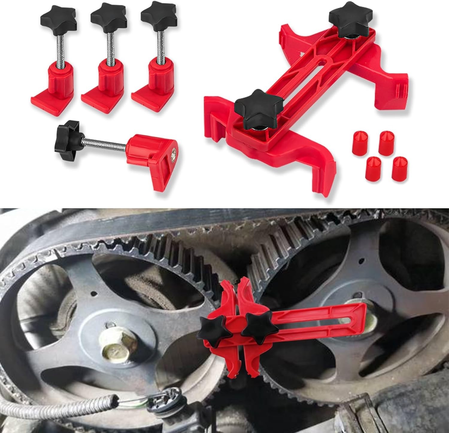Compact Camshaft Locking Tool Set for Efficient Engine Repairs – 3.54 x 4.72 in