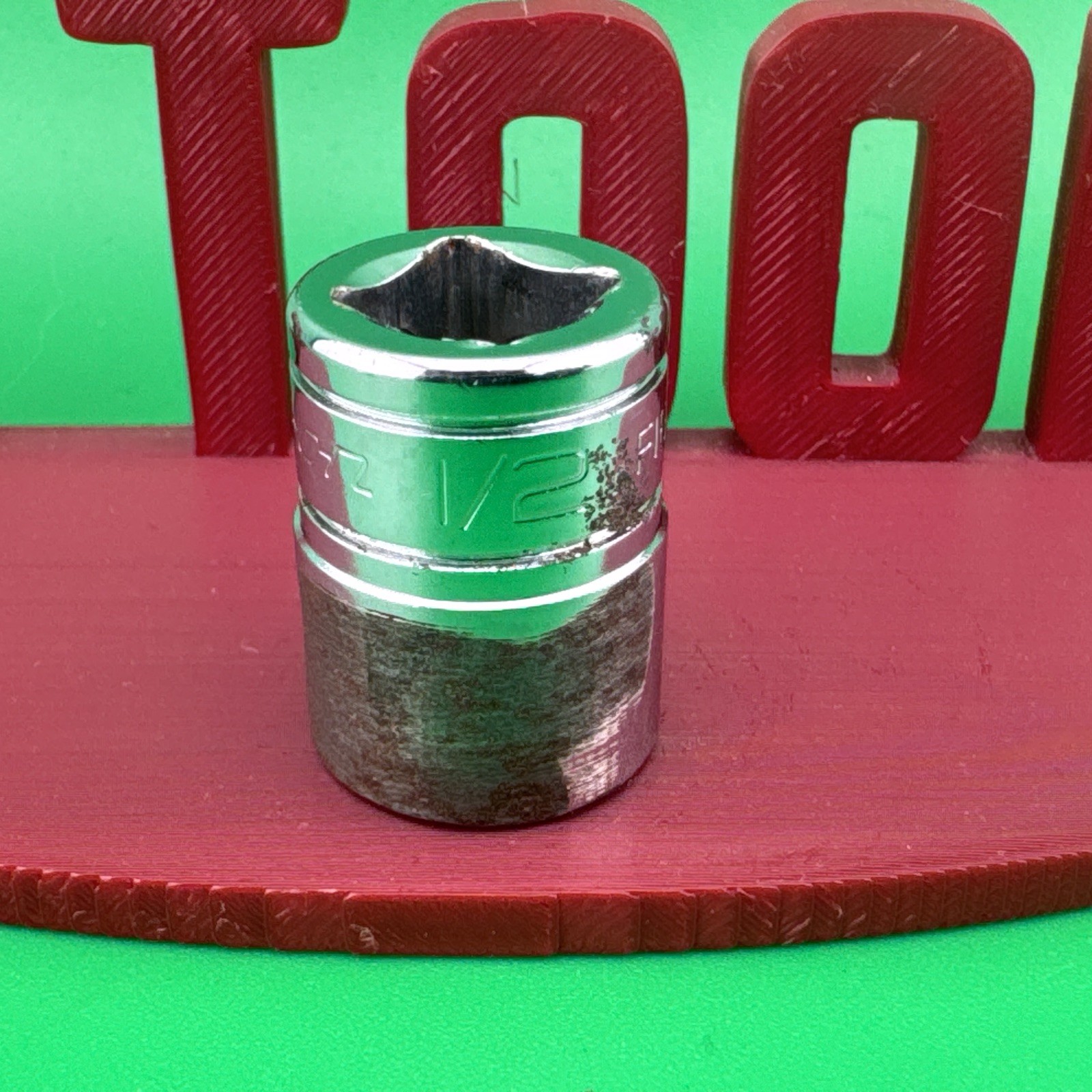 Snap On F161 3/8″ Drive 12-Point SAE 1/2″ Shallow Chrome Socket Engraved 4