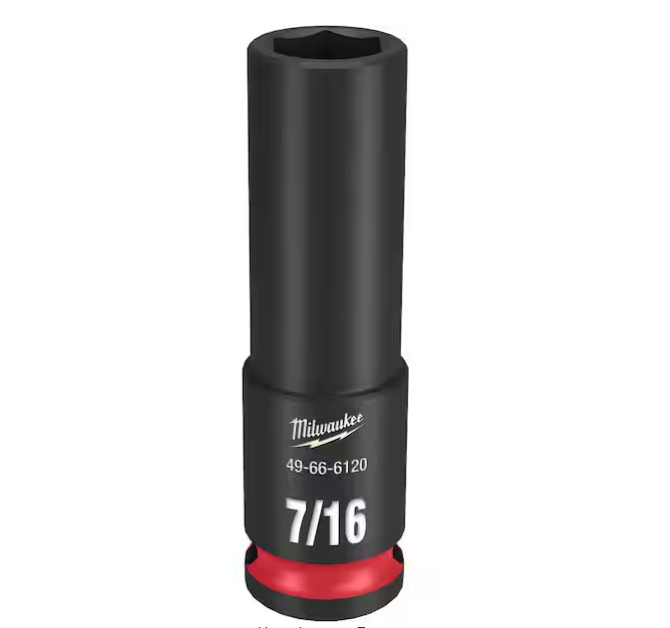 Milwaukee SHOCKWAVE Impact Duty 3/8″ Drive 7/16″ Deep 6 Point Socket – Pack of 1