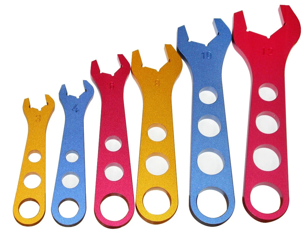 AN Fitting Wrench Set AN3 AN4 AN6 AN8 AN10 AN12 Racer Tools Wrenches 6 Pcs