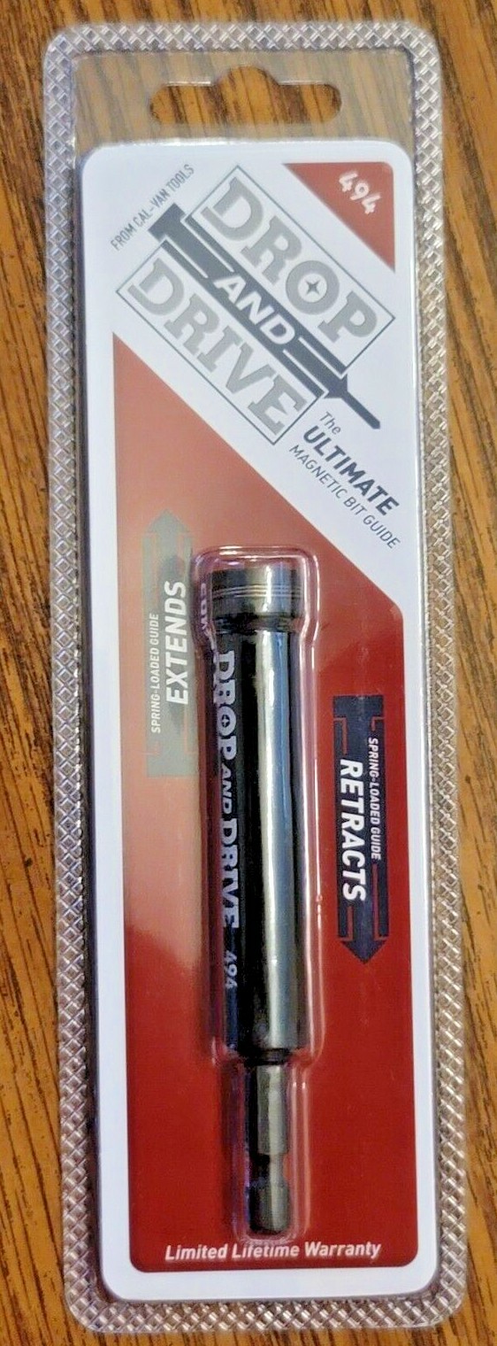 Drop & Drive 1/4″ Hex Bit Driver Tool w/Spring Loaded Screw Holding Sleeve #494