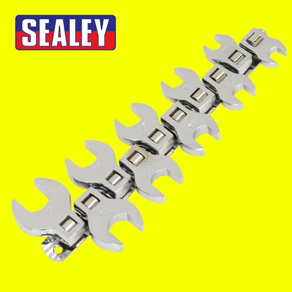 SEALEY S0866 CROWS FOOT SPANNER SET OPEN END 3/8″ METRIC 10 PIECE SIEGEN BRAND