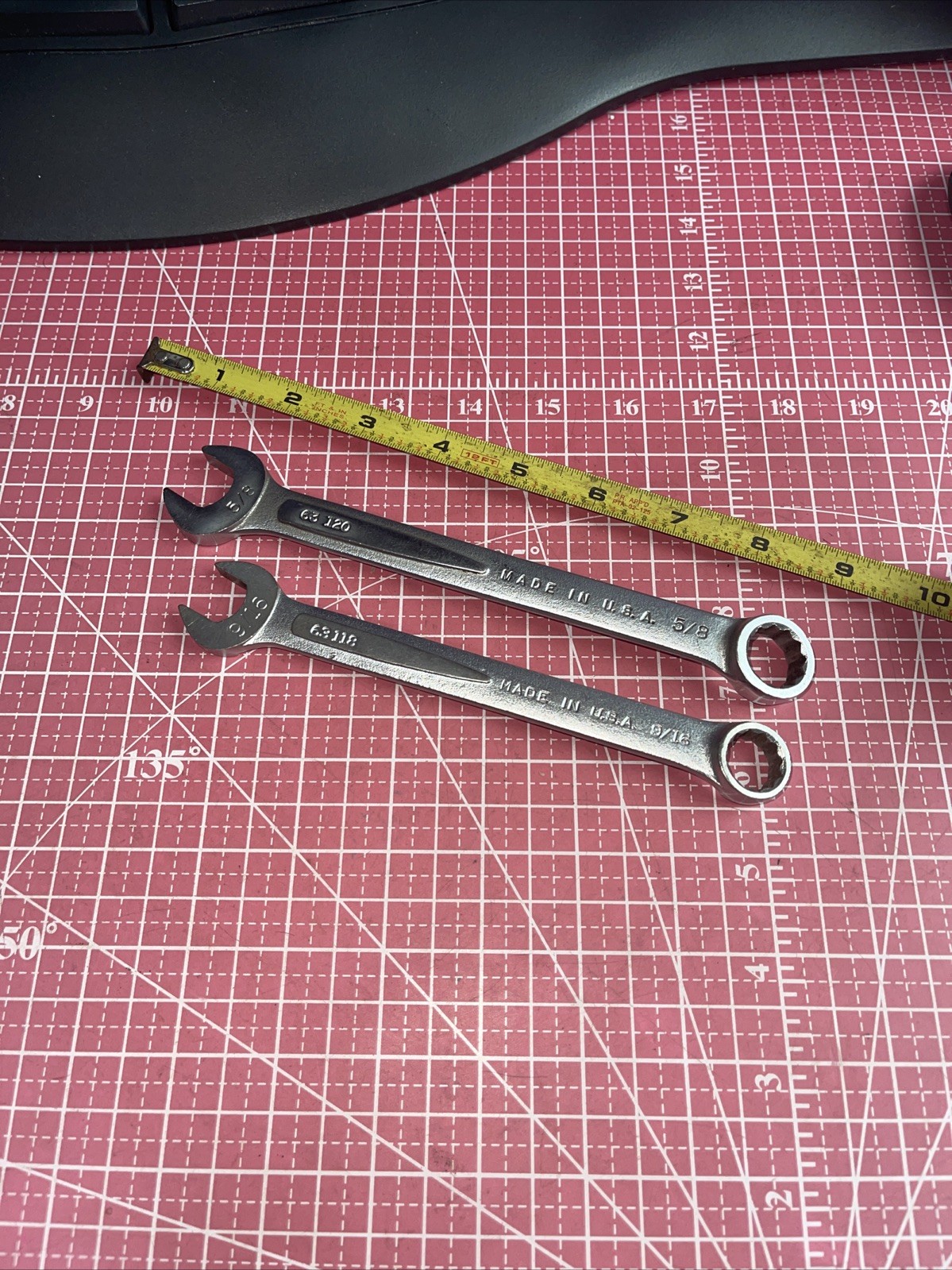 EASCO USA 5/8 & 9/16 In SAE 12 Point Combination Wrench Set 63118 63120 Print