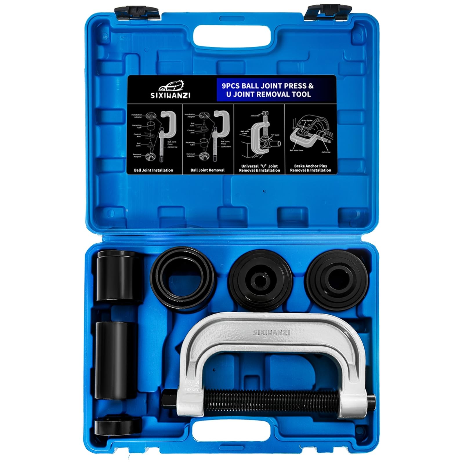 SIXIWANZI 10PCS Ball Joint Press & U Joint Removal Tool Kit for 4WD Trucks
