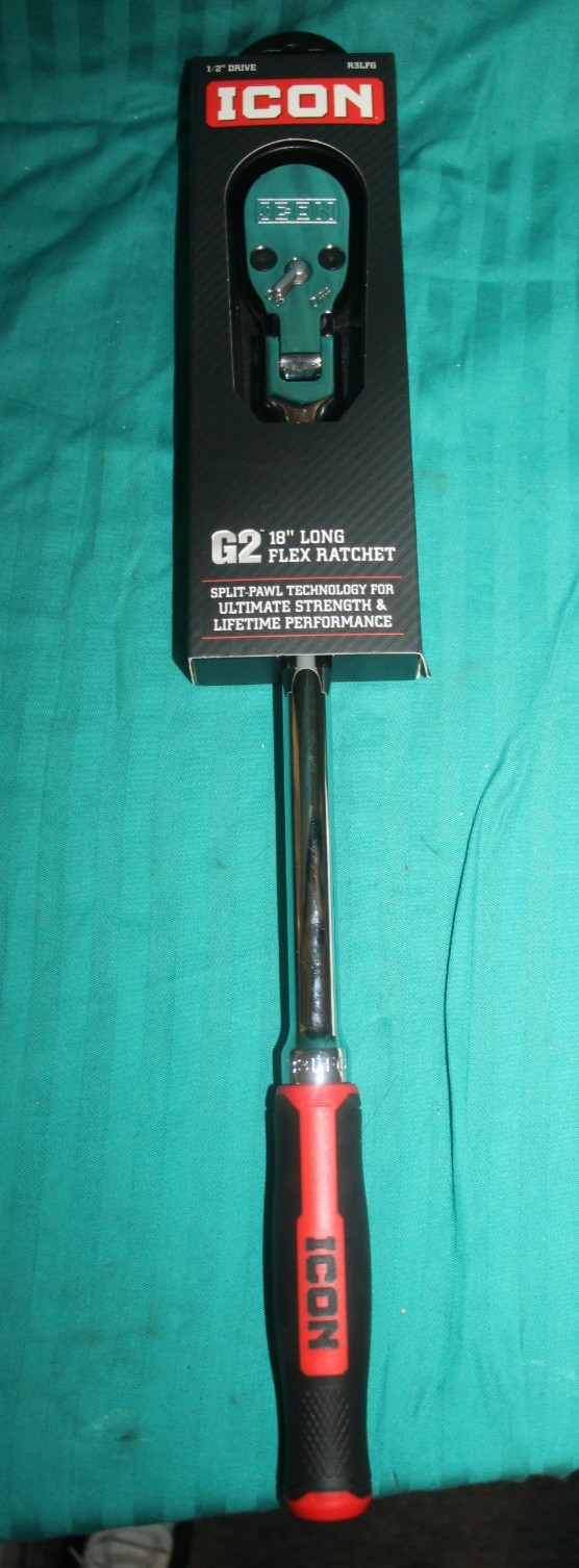 ICON G2 Series 1/2″ Drive R3LFG 18″ FLEX Ratchet Long Handle 70422