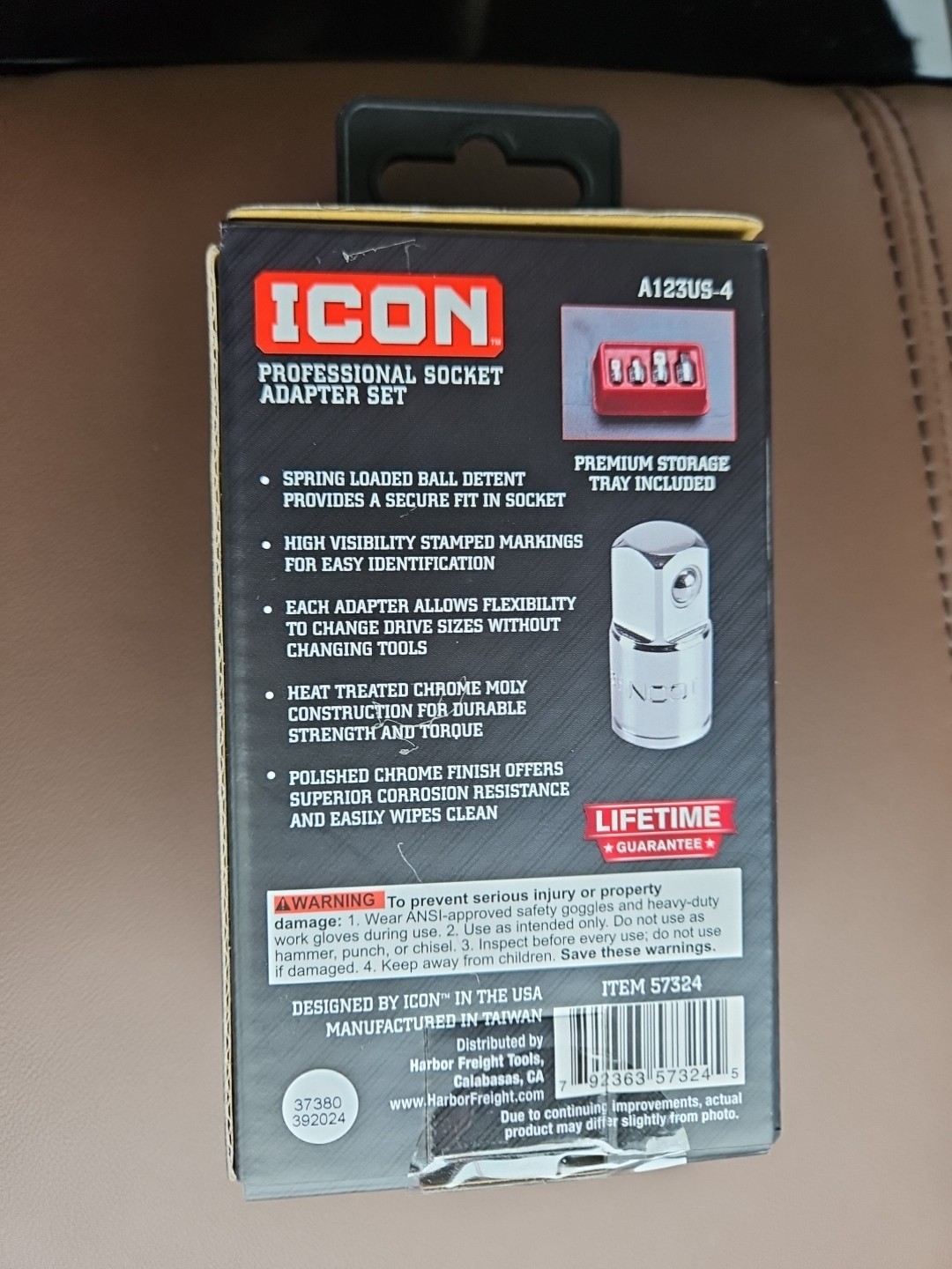 Icon Professional Socket Adapter Set 4 Piece Chrome Moly Steel A123US-4 57324
